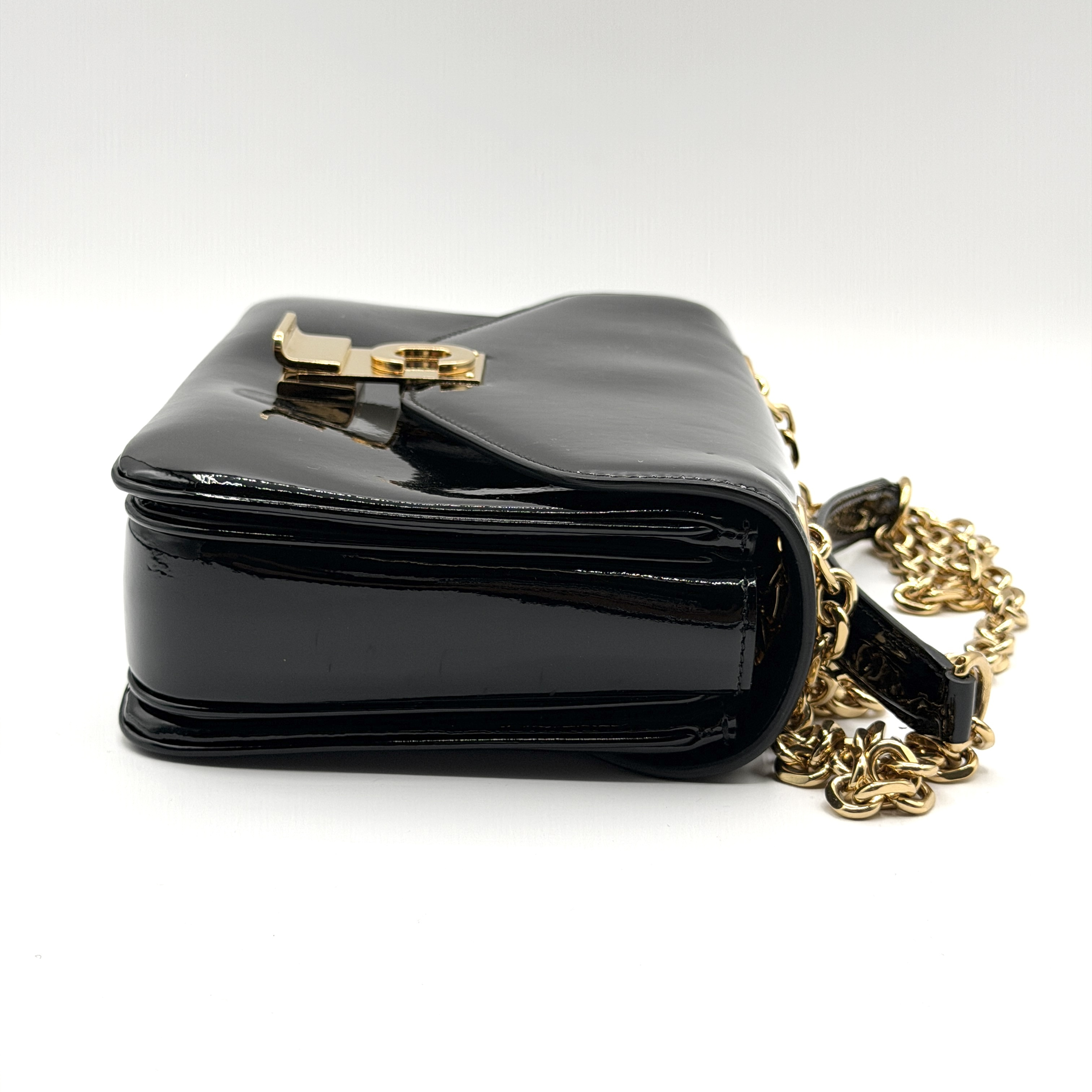 C Medium Chain Shoulder Bag, Patent Leather — view 5