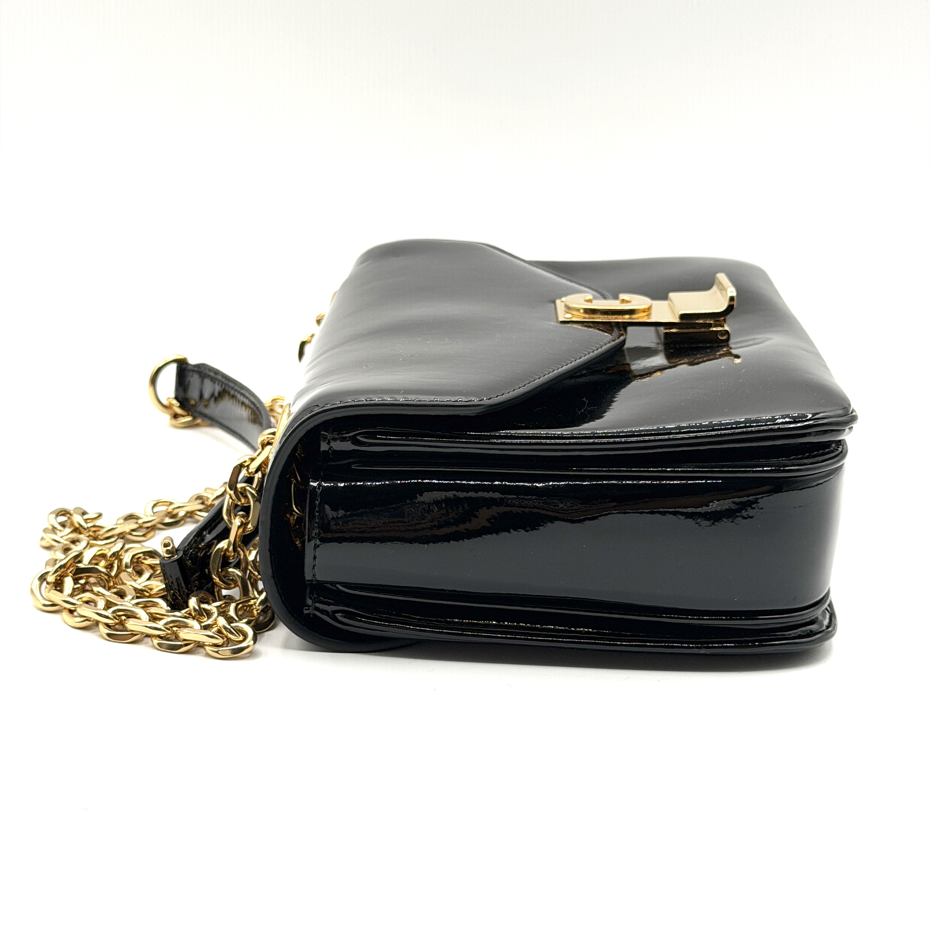 C Medium Chain Shoulder Bag, Patent Leather — view 6