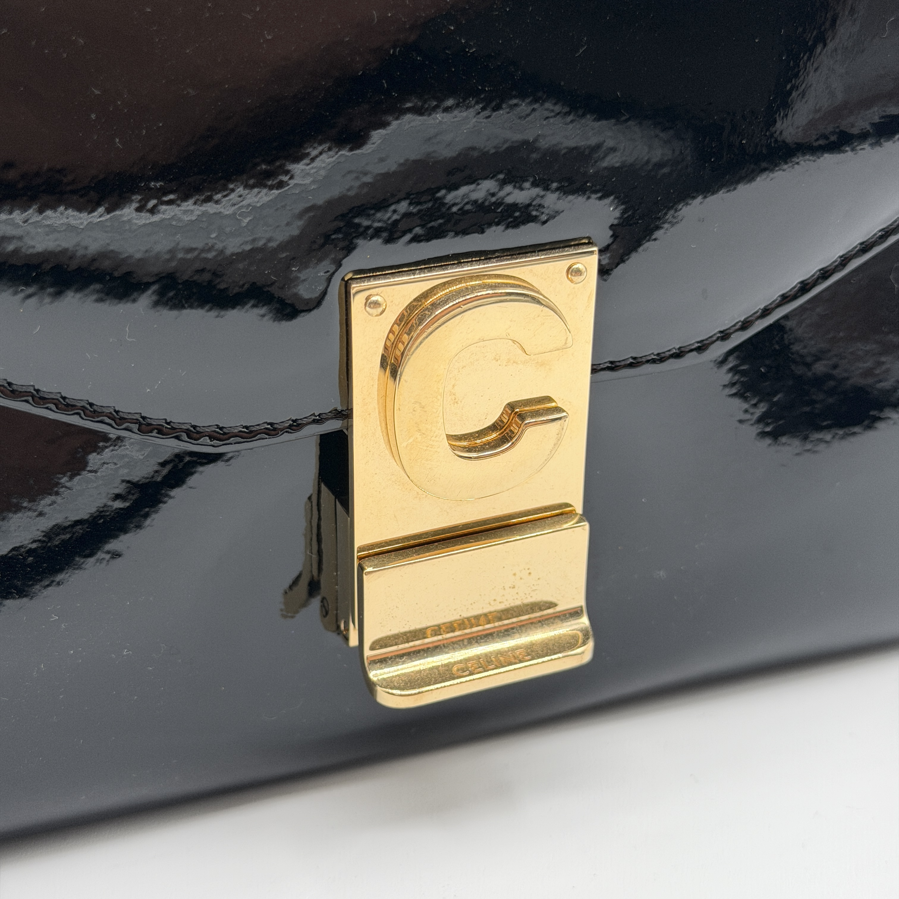 C Medium Chain Shoulder Bag, Patent Leather — view 8