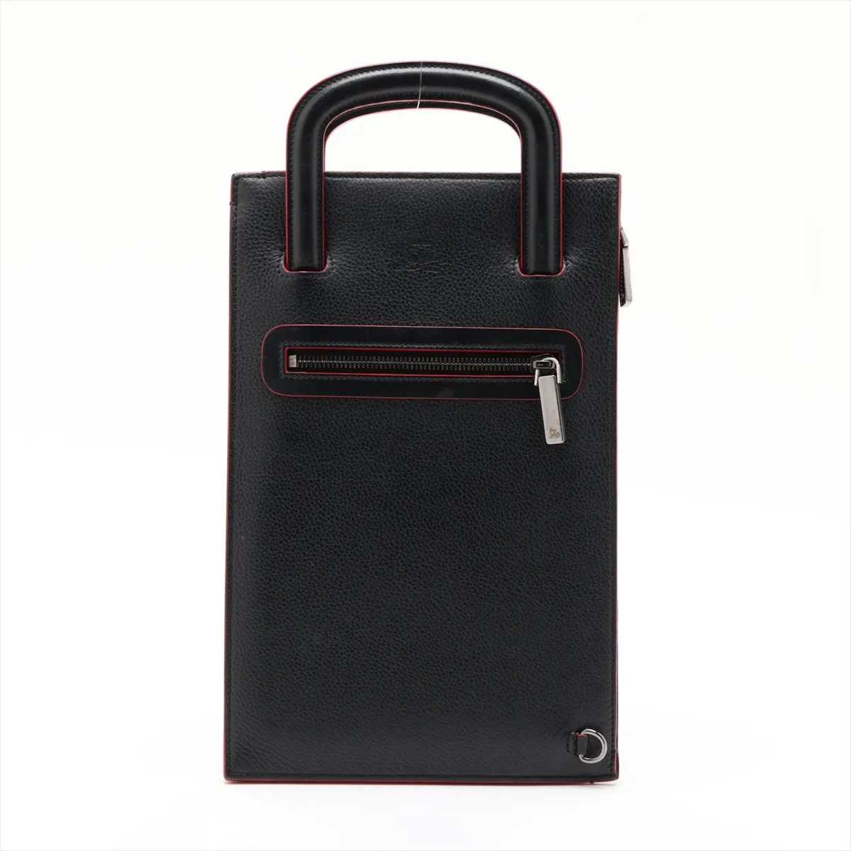 Spike Studs Trick Track Leather x Studs 2-Way Handbag Black x Red — view 2
