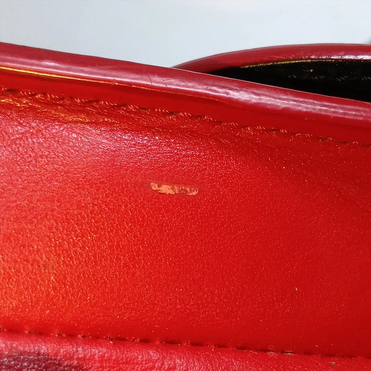 Spike Studs Trick Track Leather x Studs 2-Way Handbag Black x Red — view 13