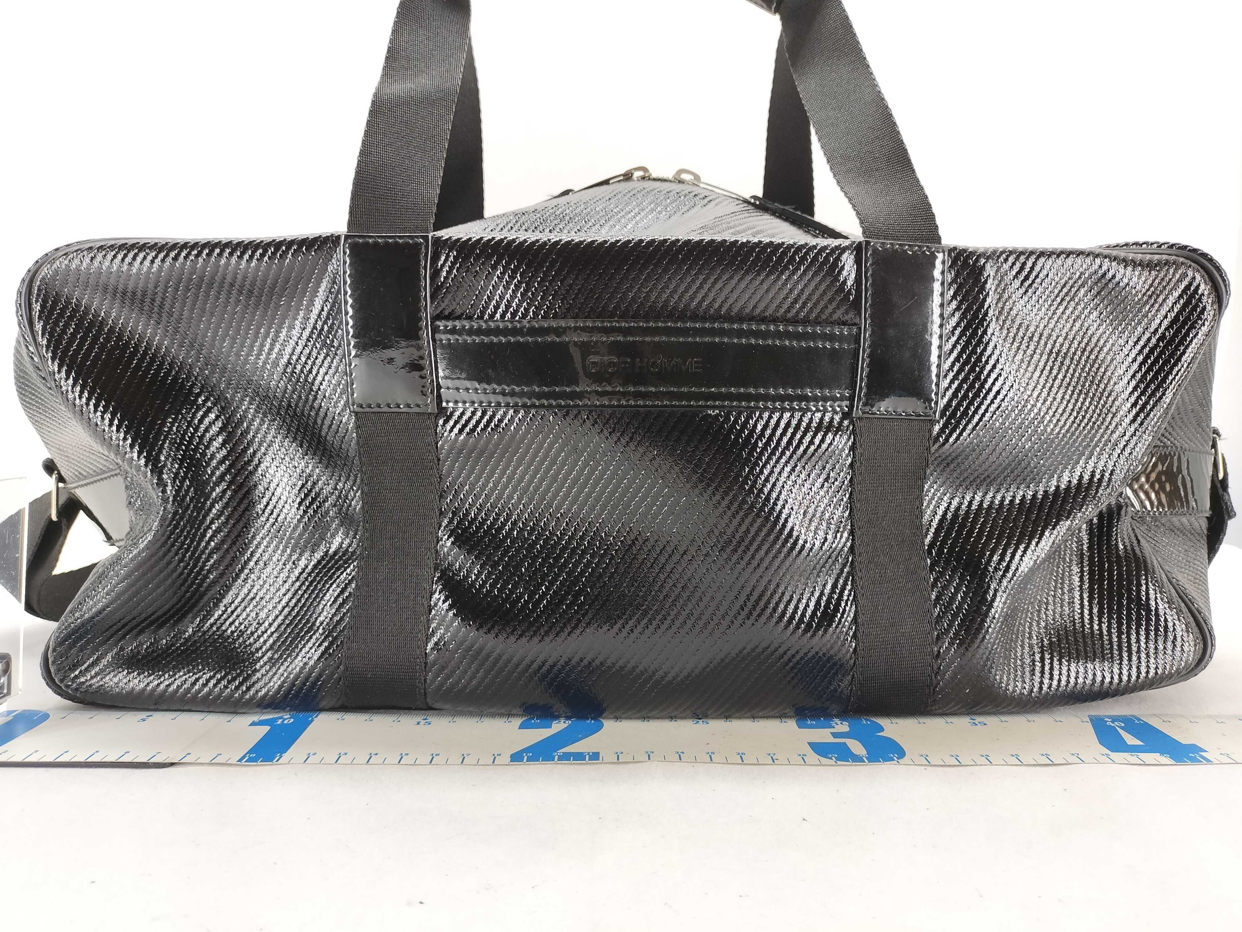 patent leather Boston bag, black. — view 2