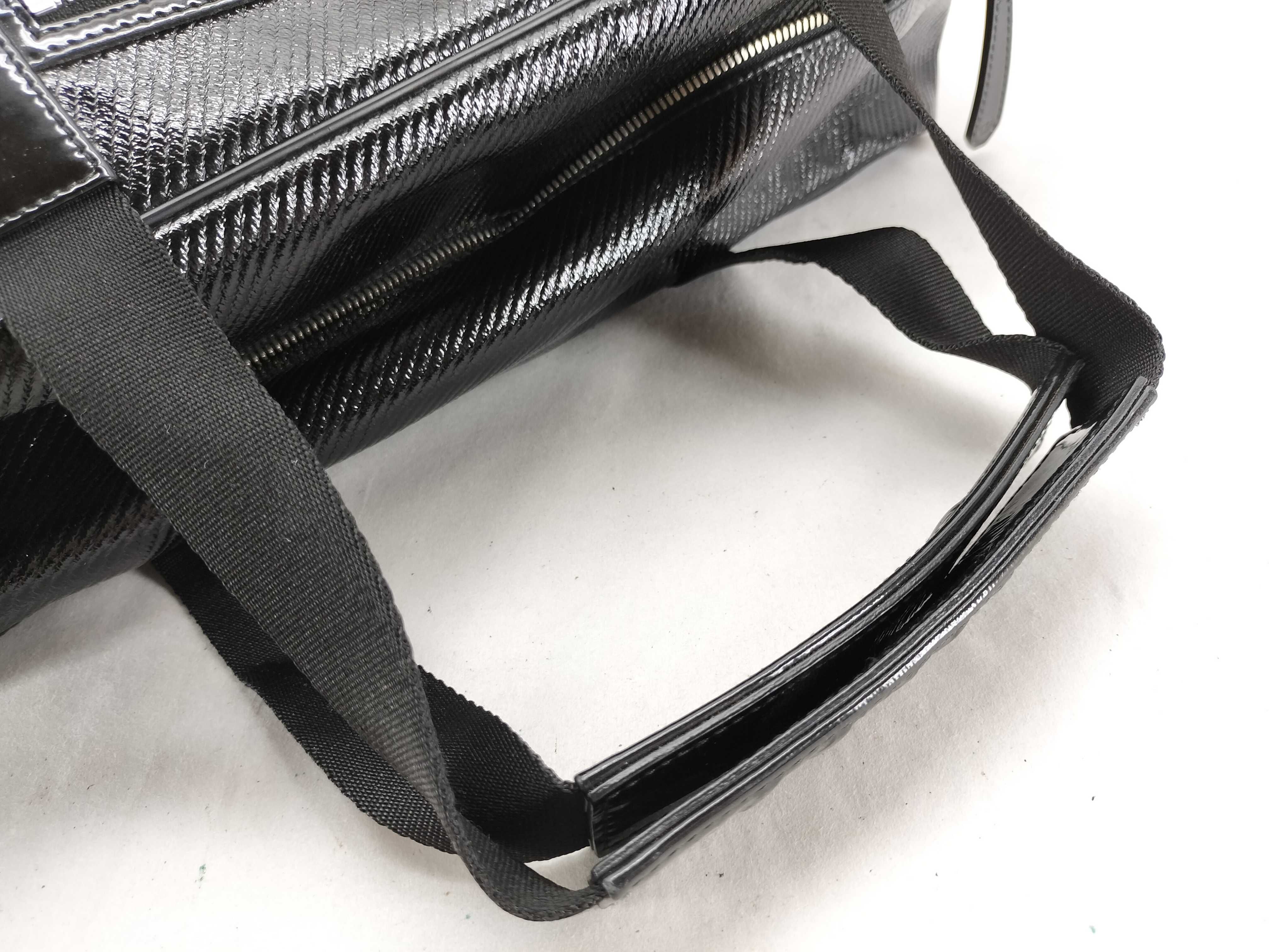 patent leather Boston bag, black. — view 3