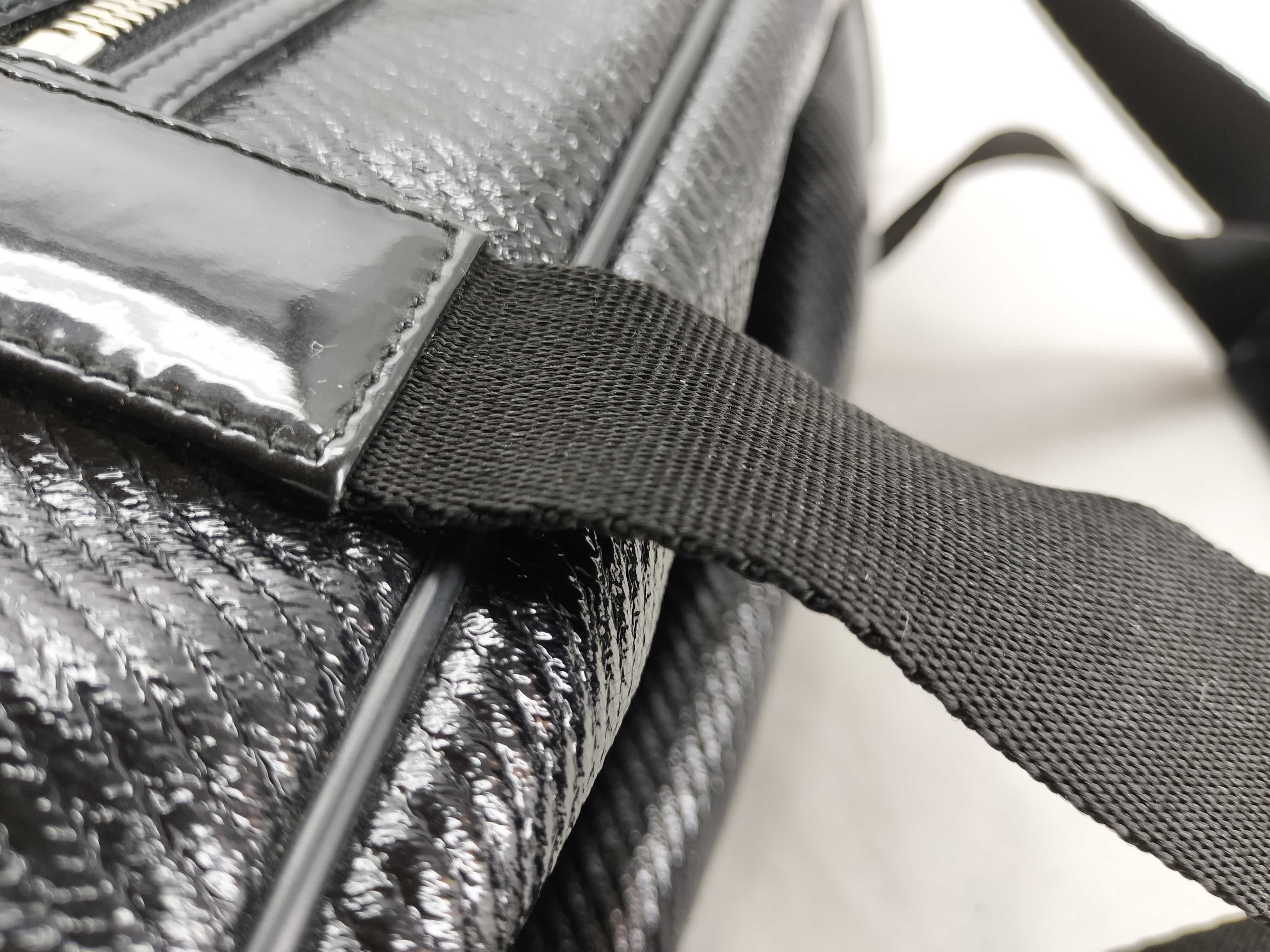 patent leather Boston bag, black. — view 5