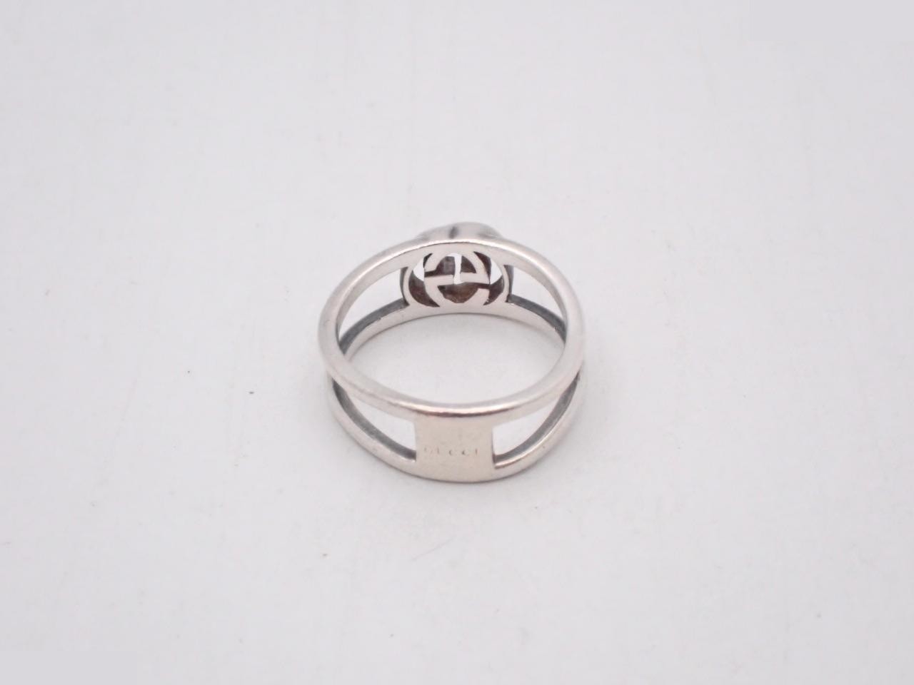 Interlocking ring, stamped "9", actual size #6, 925g/2.4g — view 2