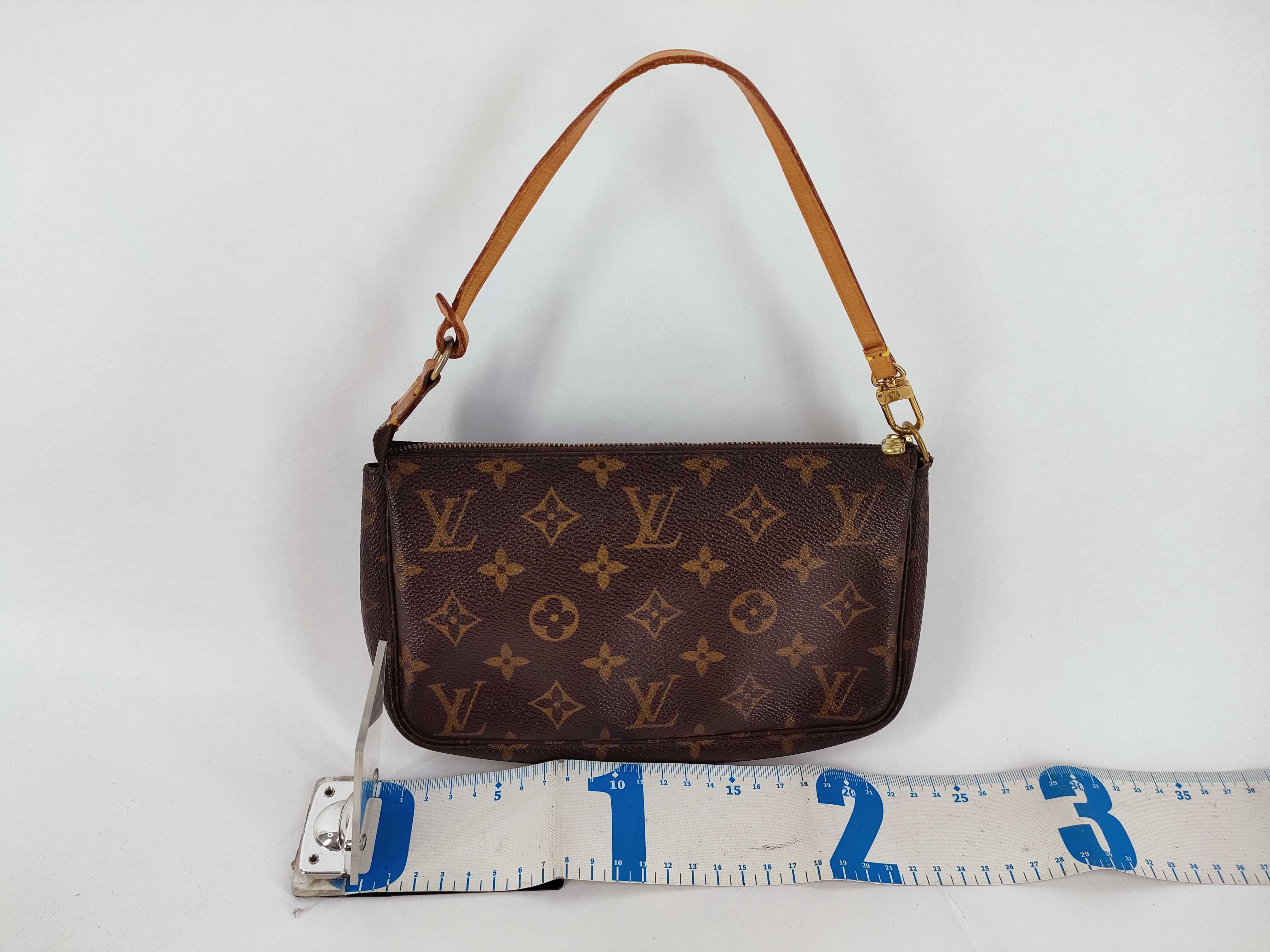 Monogram Louis Vuitton Monogram Pochette Accessoires M51980 Brown PVC Pouch — view 2