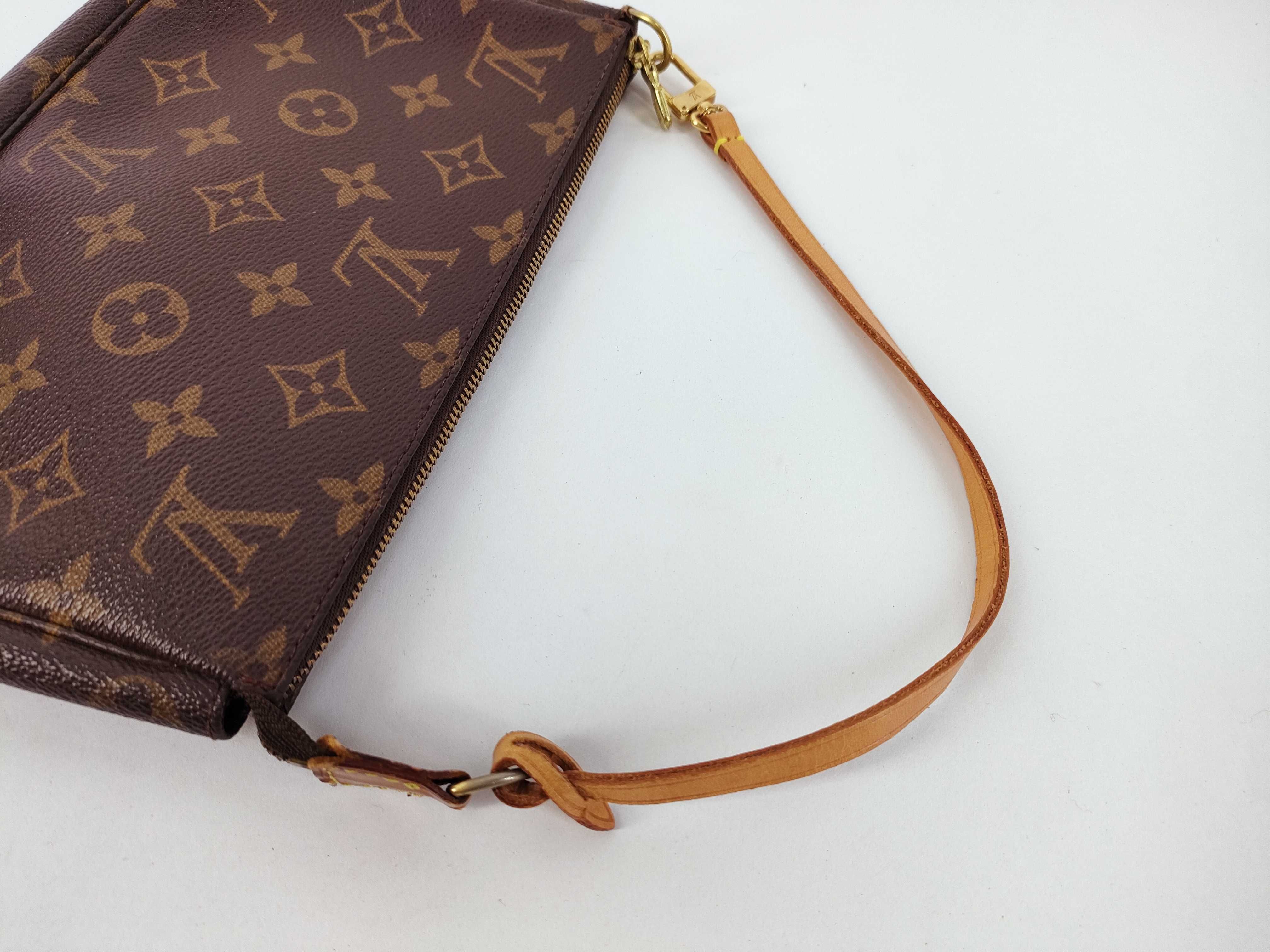 Monogram Louis Vuitton Monogram Pochette Accessoires M51980 Brown PVC Pouch — view 3
