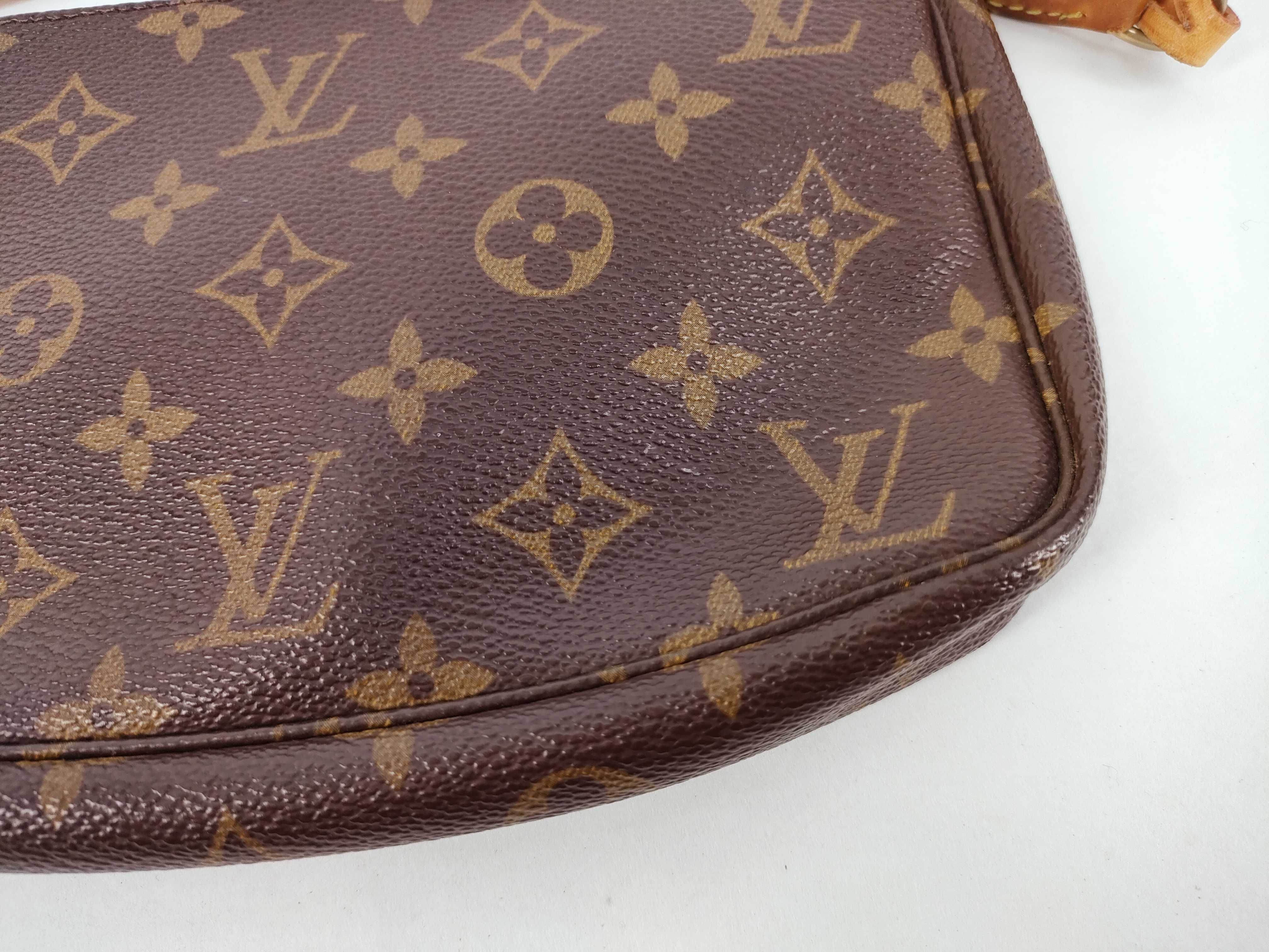 Monogram Louis Vuitton Monogram Pochette Accessoires M51980 Brown PVC Pouch — view 10
