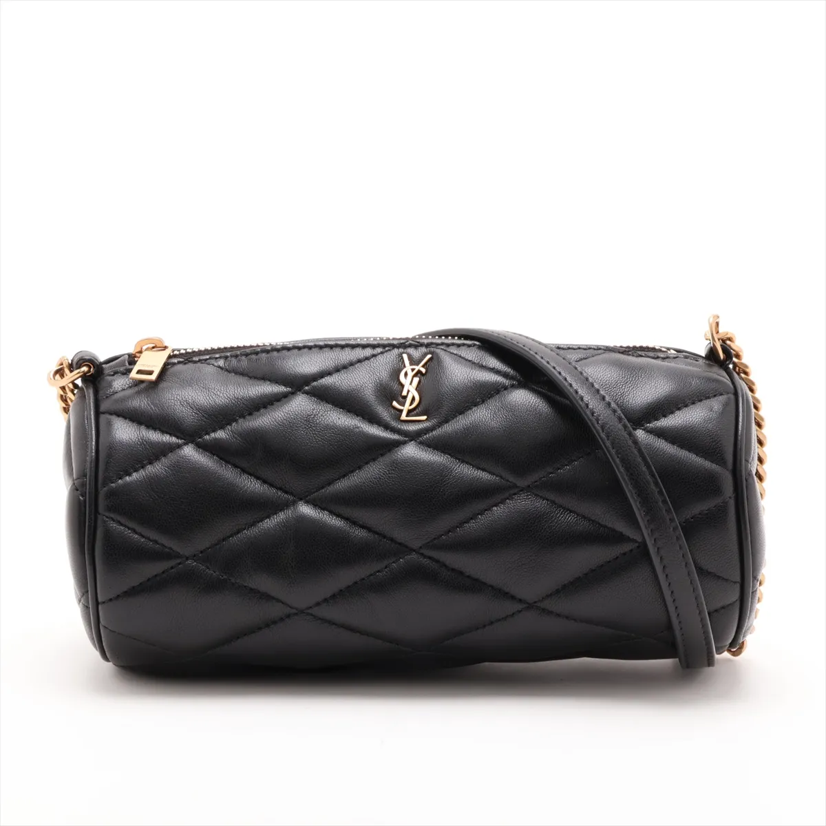 Sade Mini Tube Bag 699703 Leather Chain Shoulder Bag Black
