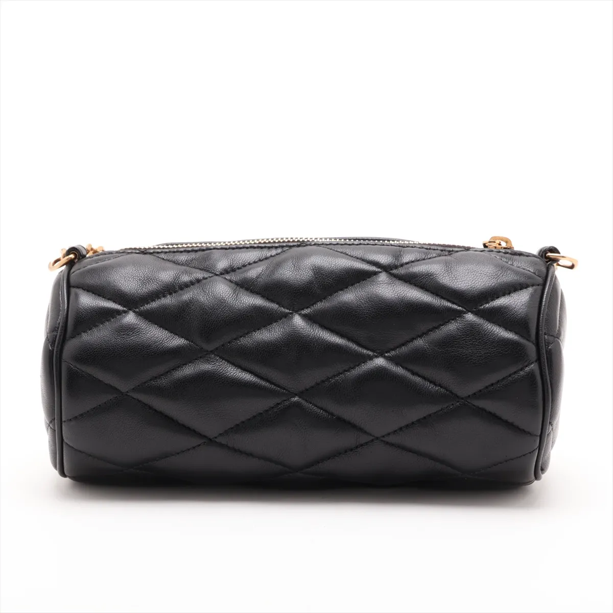 Sade Mini Tube Bag 699703 Leather Chain Shoulder Bag Black — view 2