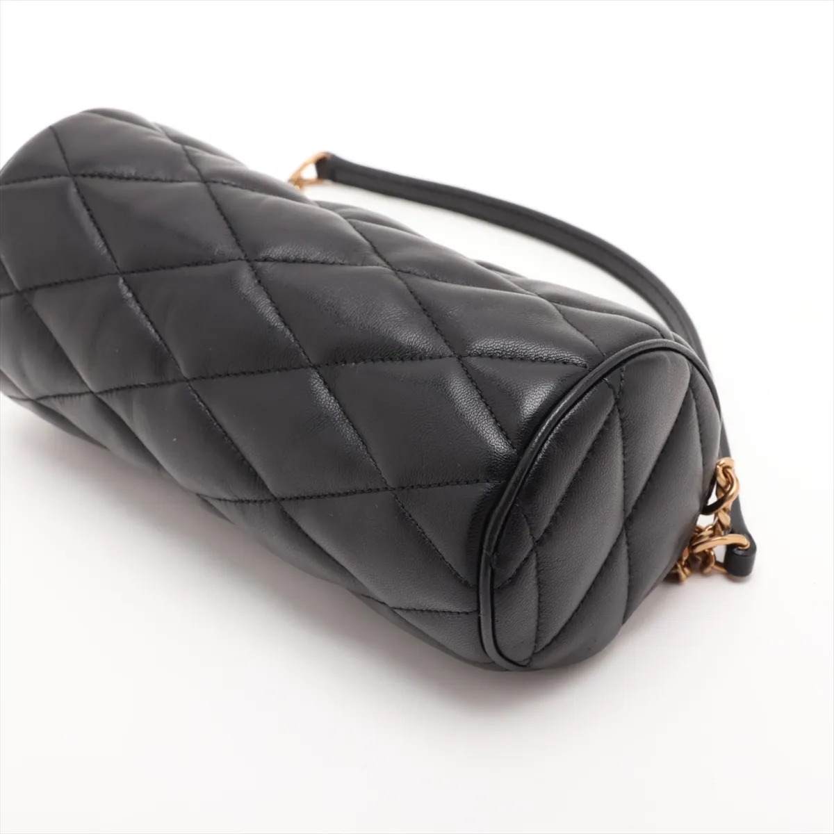 Sade Mini Tube Bag 699703 Leather Chain Shoulder Bag Black — view 3