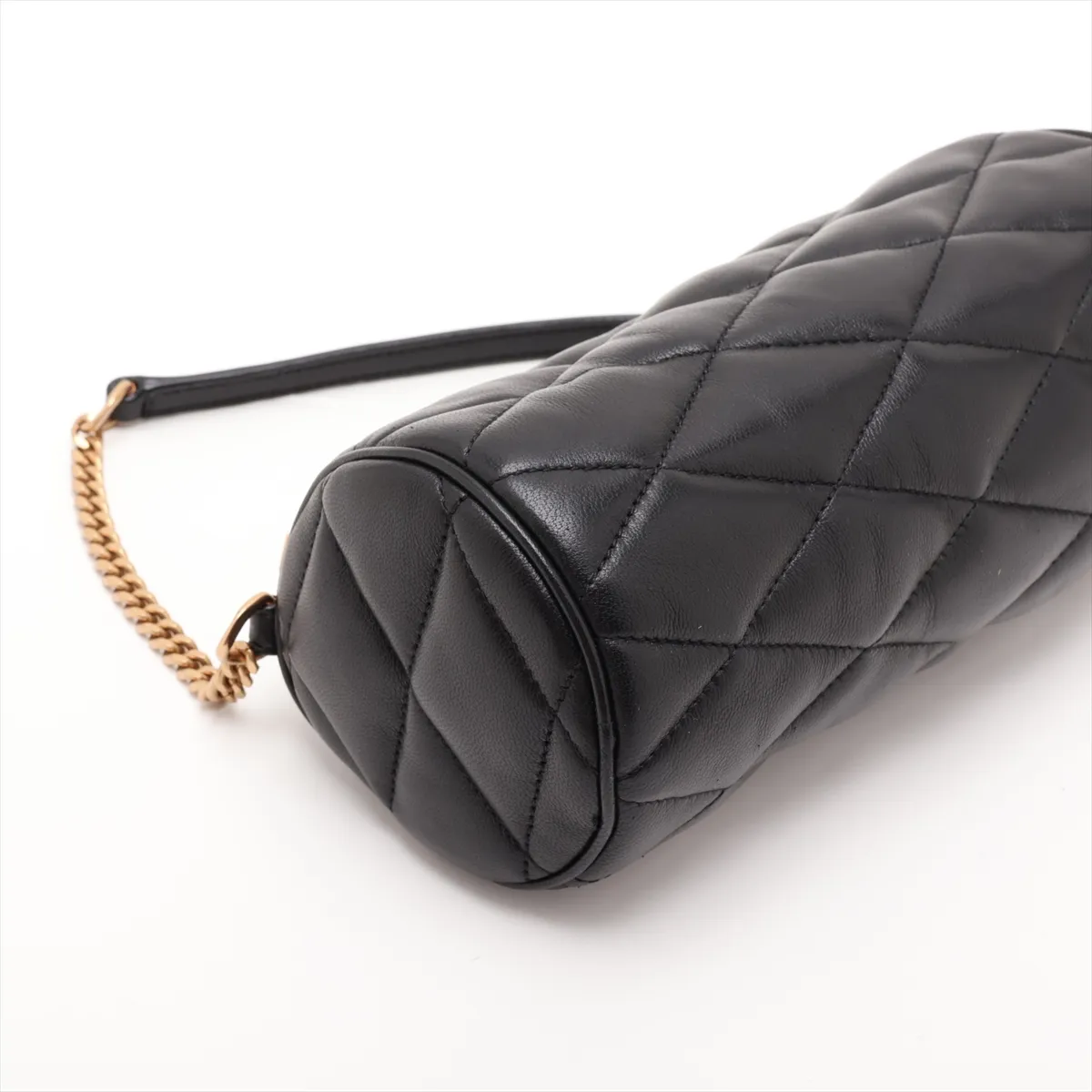 Sade Mini Tube Bag 699703 Leather Chain Shoulder Bag Black — view 4