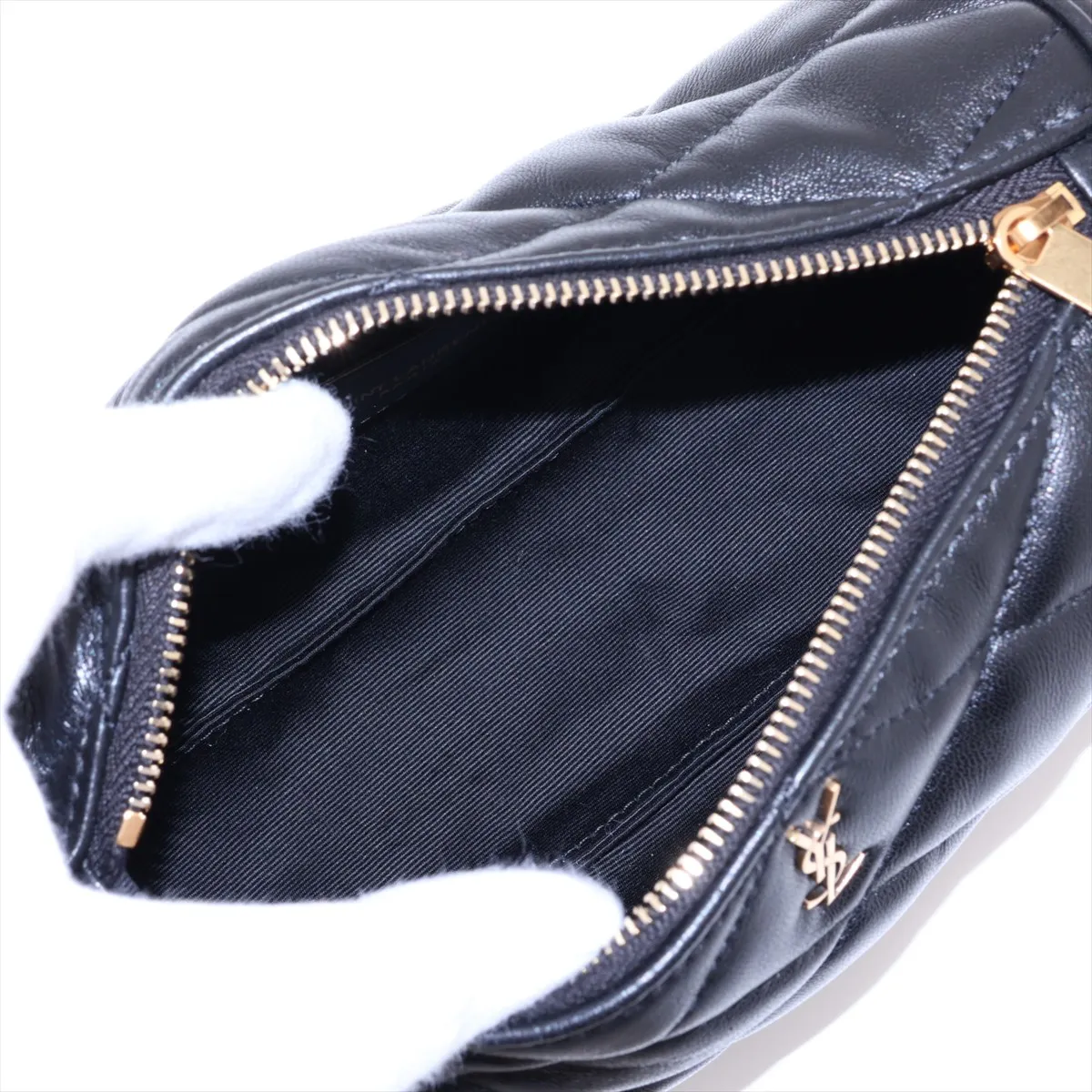 Sade Mini Tube Bag 699703 Leather Chain Shoulder Bag Black — view 6