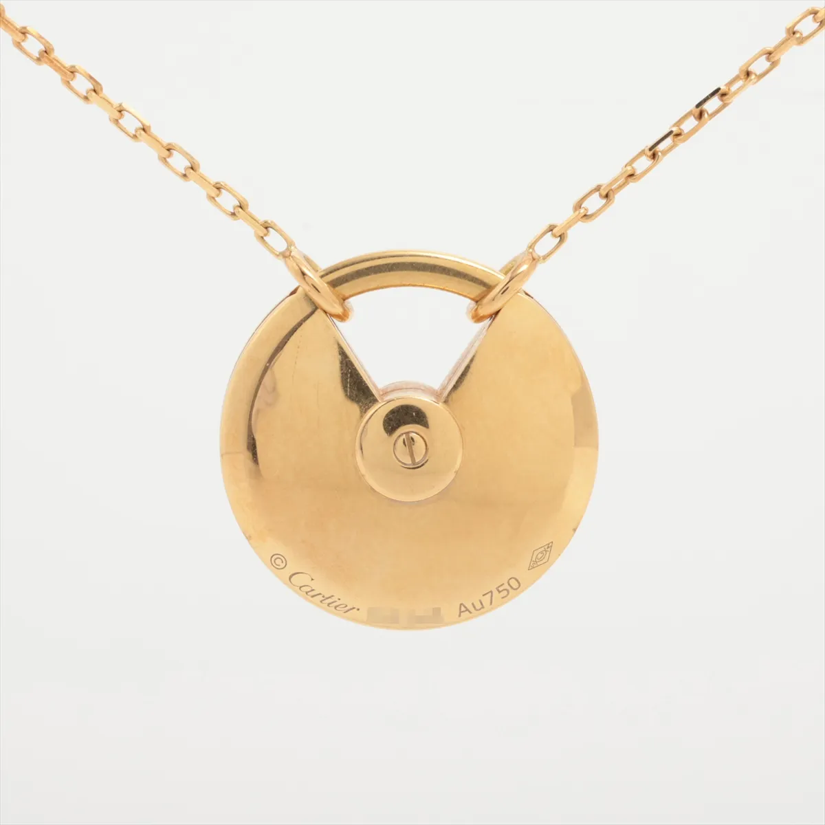Amulette de Cartier Shell Diamond Necklace, 750 (Yellow Gold), 10.3g, EIS548, Shell cloudiness, — view 2