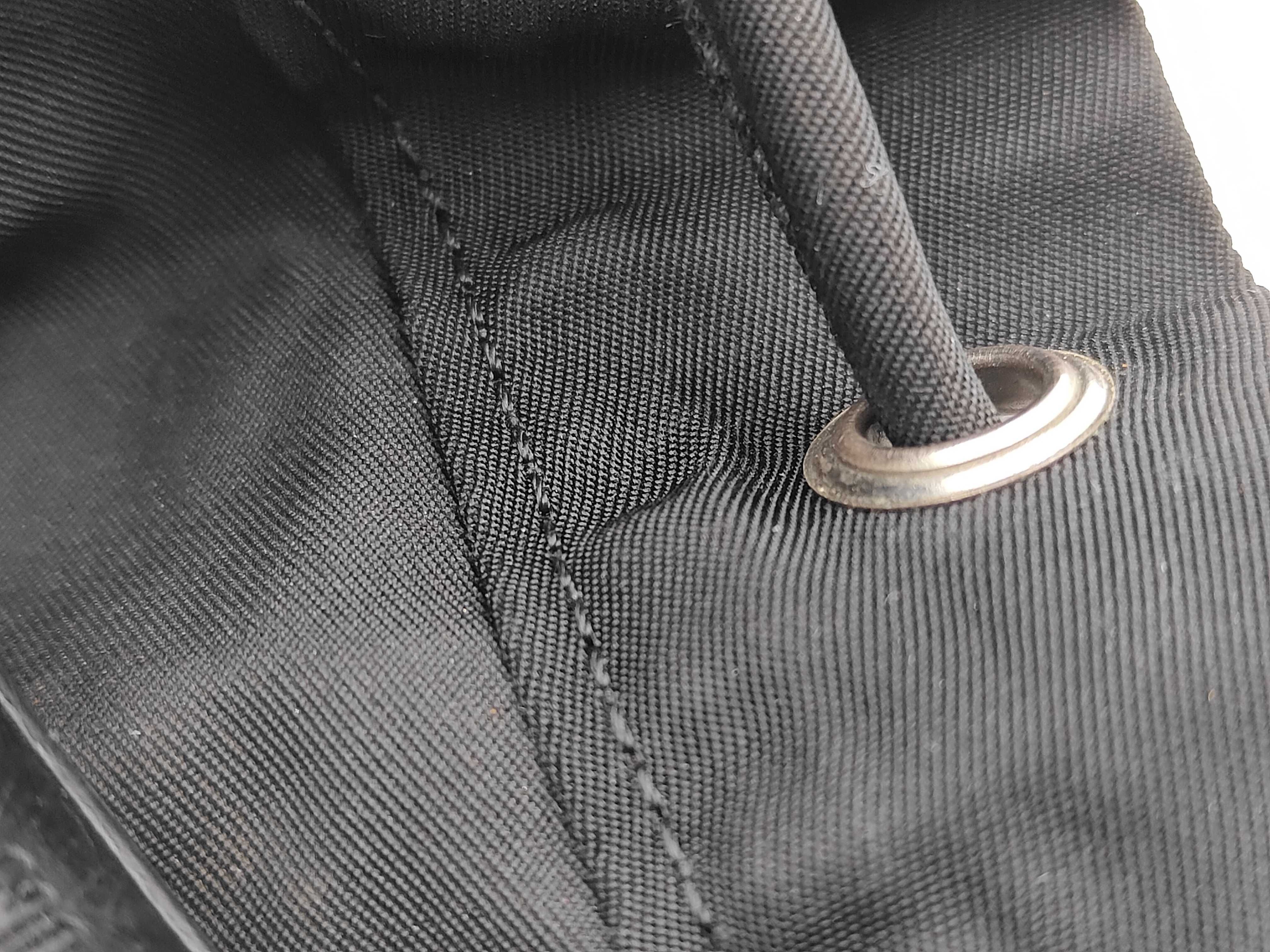 drawstring pouch, nylon, black pouch — view 5