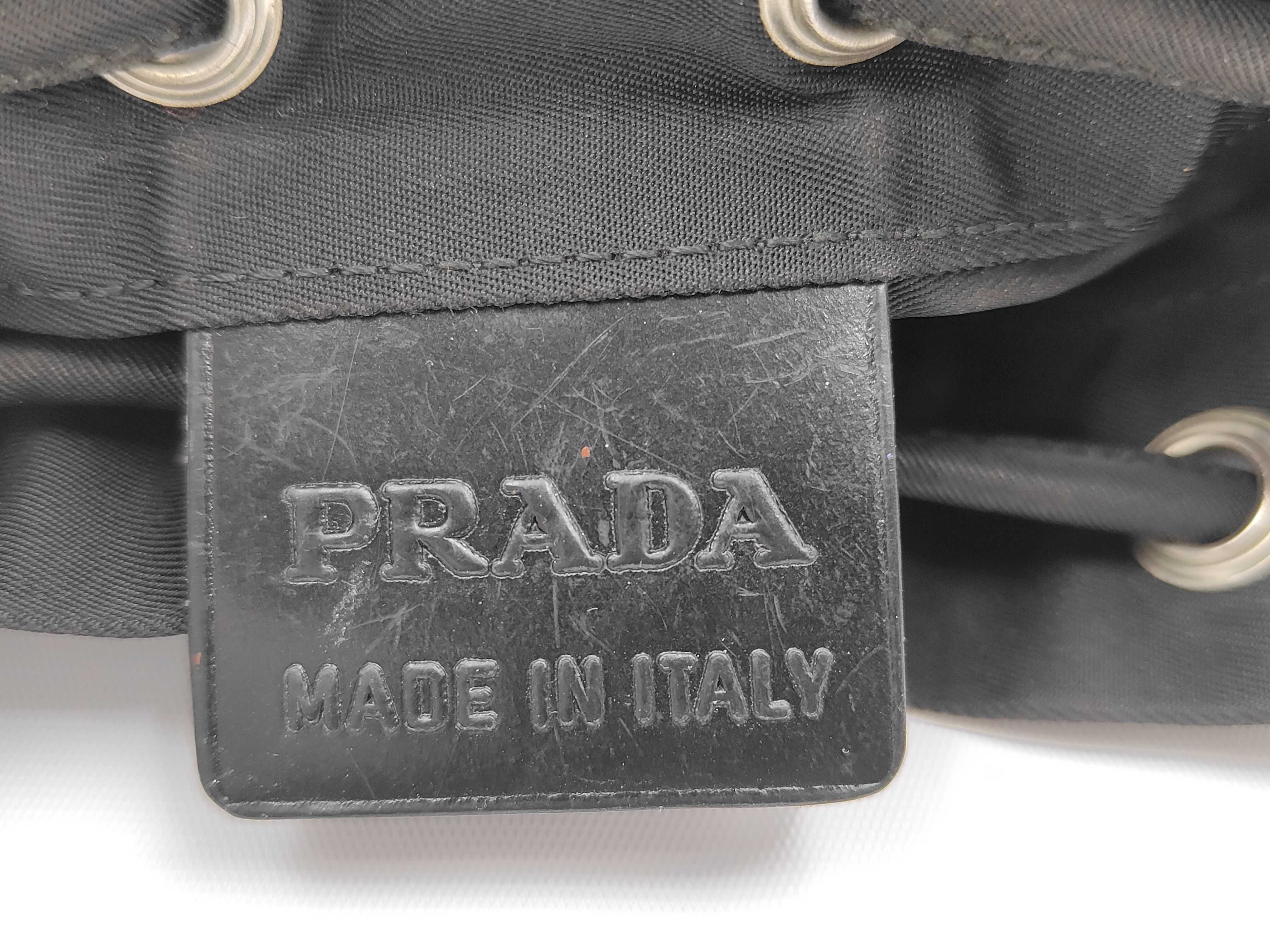 drawstring pouch, nylon, black pouch — view 7