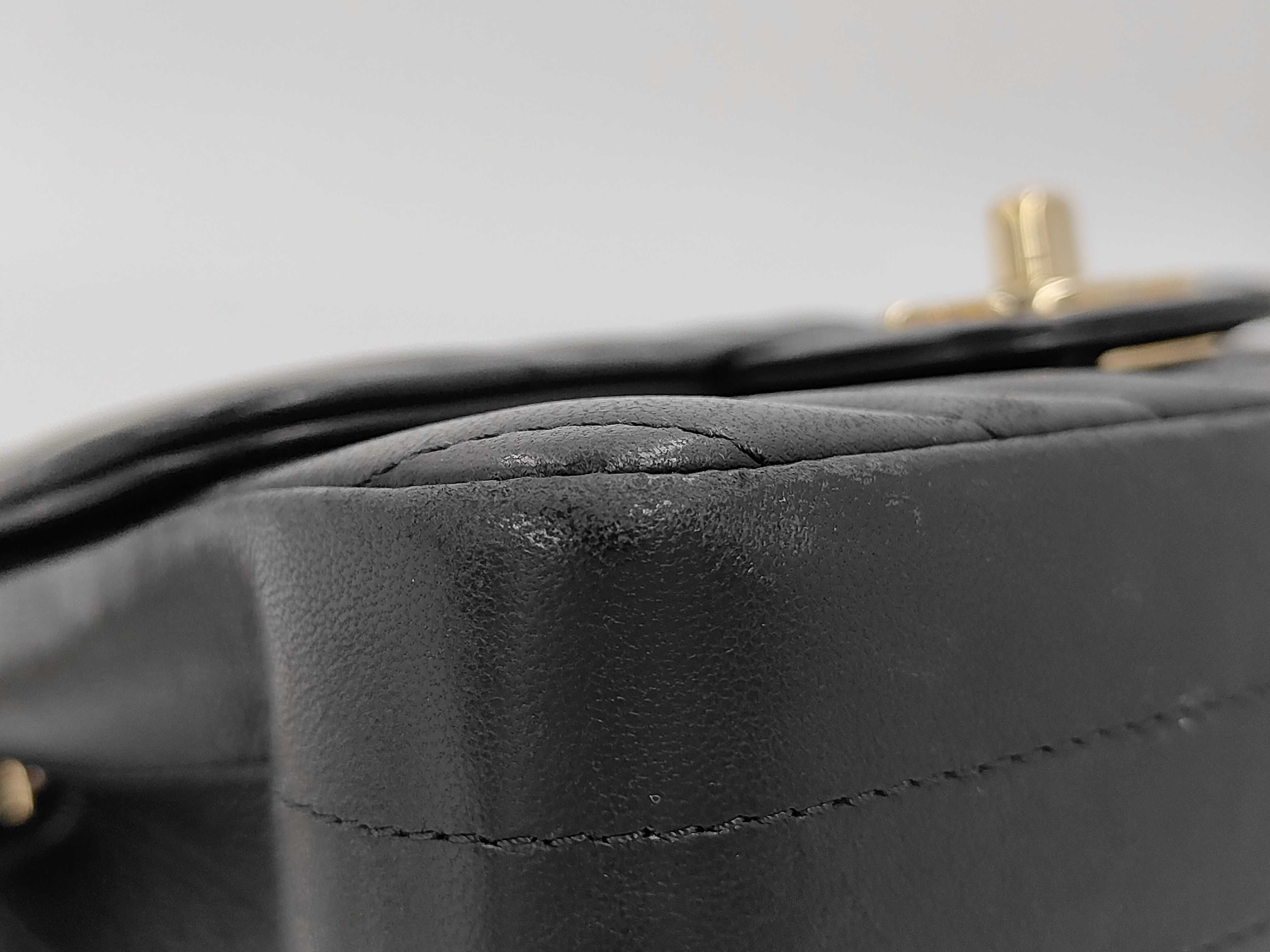 V-stitch chain shoulder bag, black shoulder bag — view 6