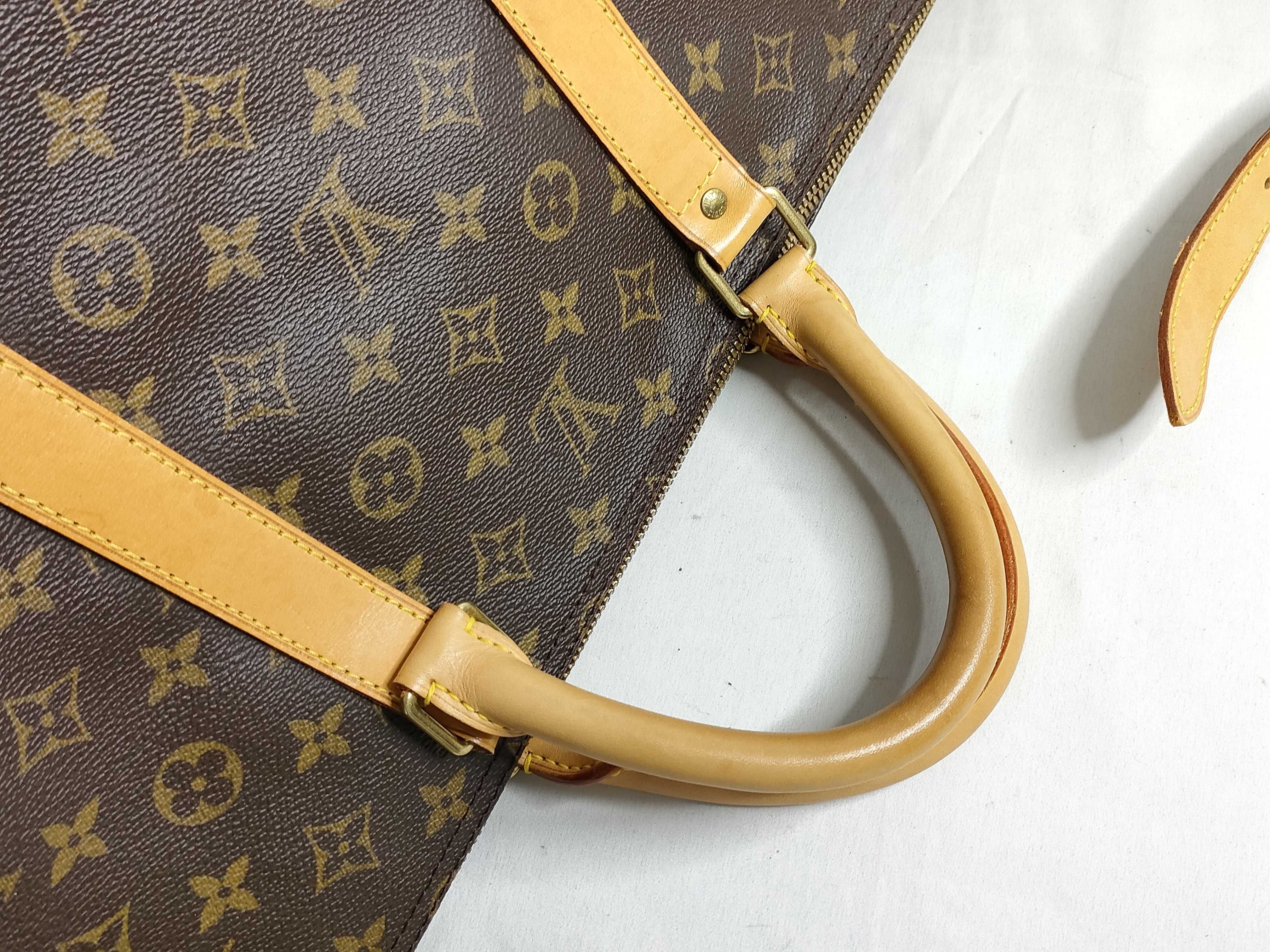 Monogram Keepall Bandoulière 60 M41412 TH1907 Brown Boston Bag — view 3