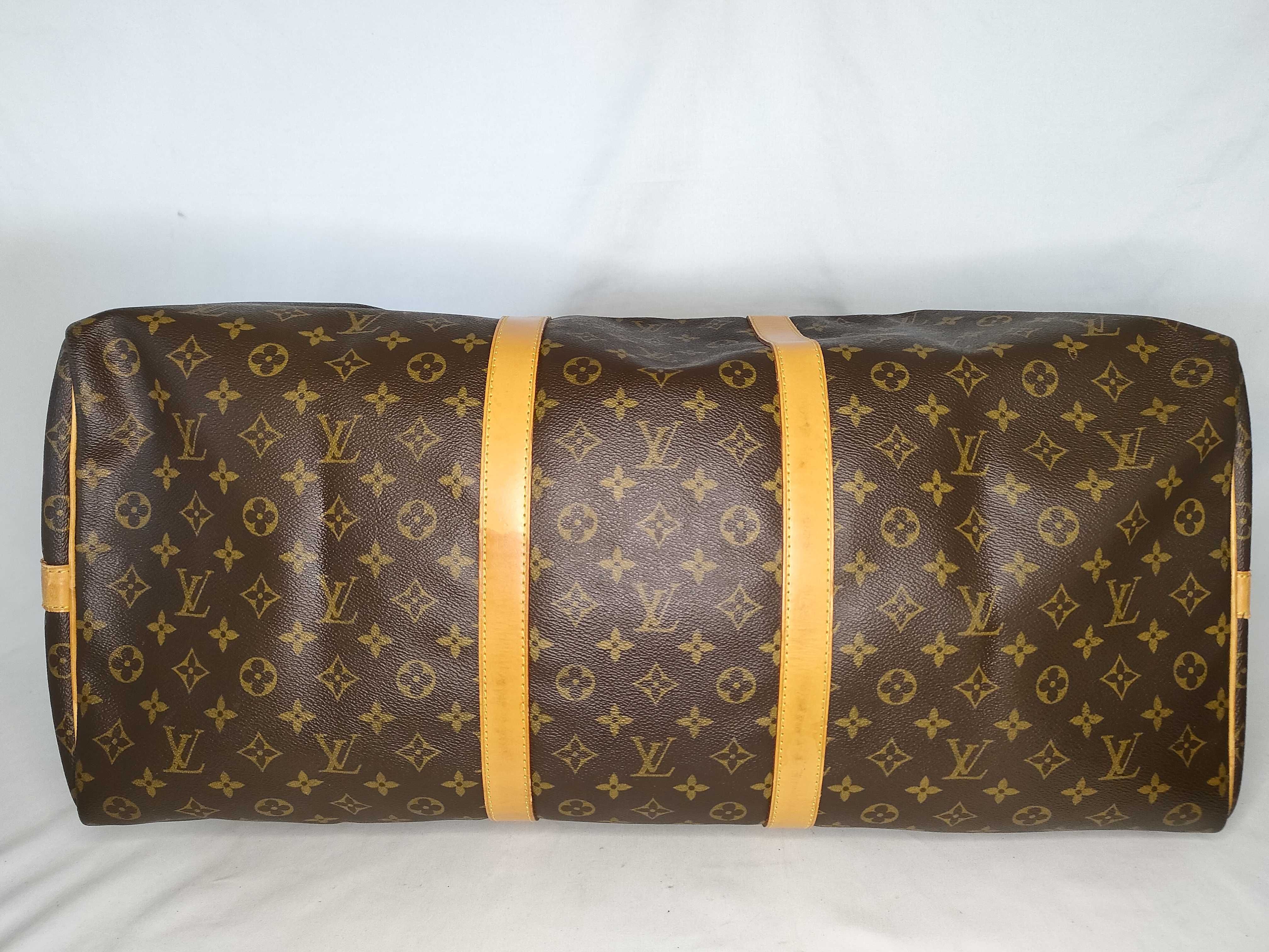 Monogram Keepall Bandoulière 60 M41412 TH1907 Brown Boston Bag — view 8