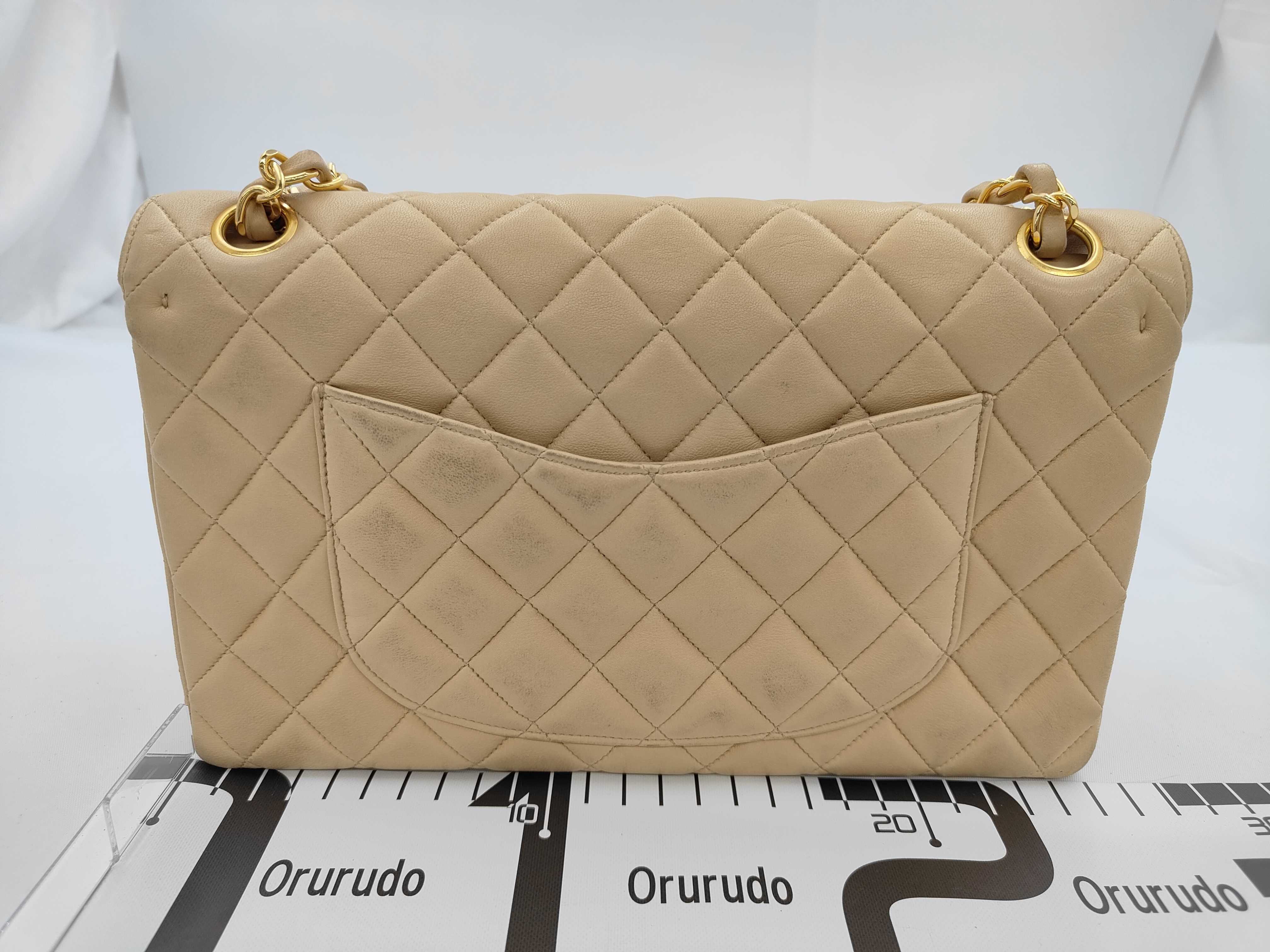 Matelassé Paris Limited Edition Lambskin Chain Shoulder Bag, Beige — view 2