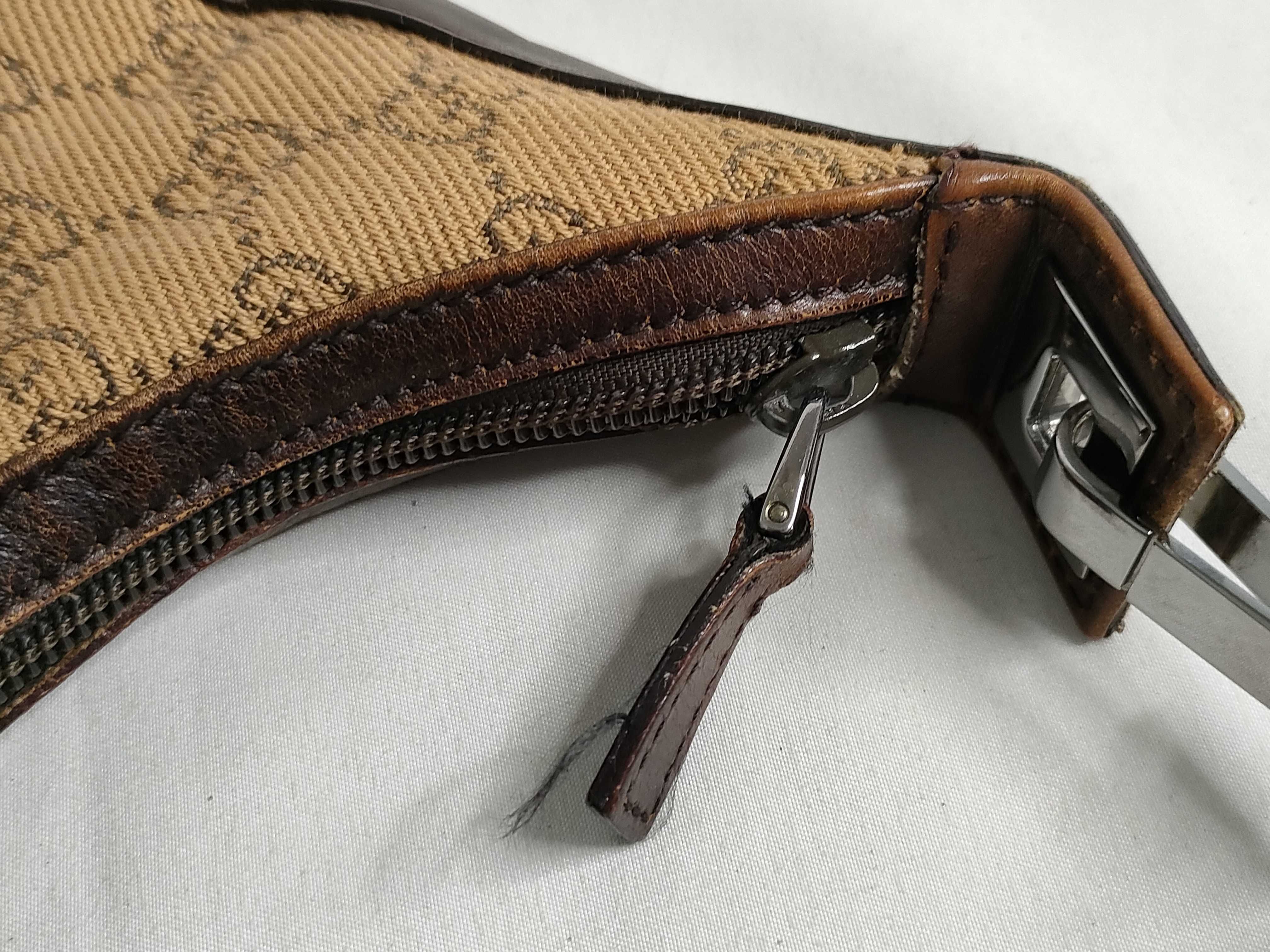 GG Canvas Shoulder Bag, Leather, Brown (143744) — view 13