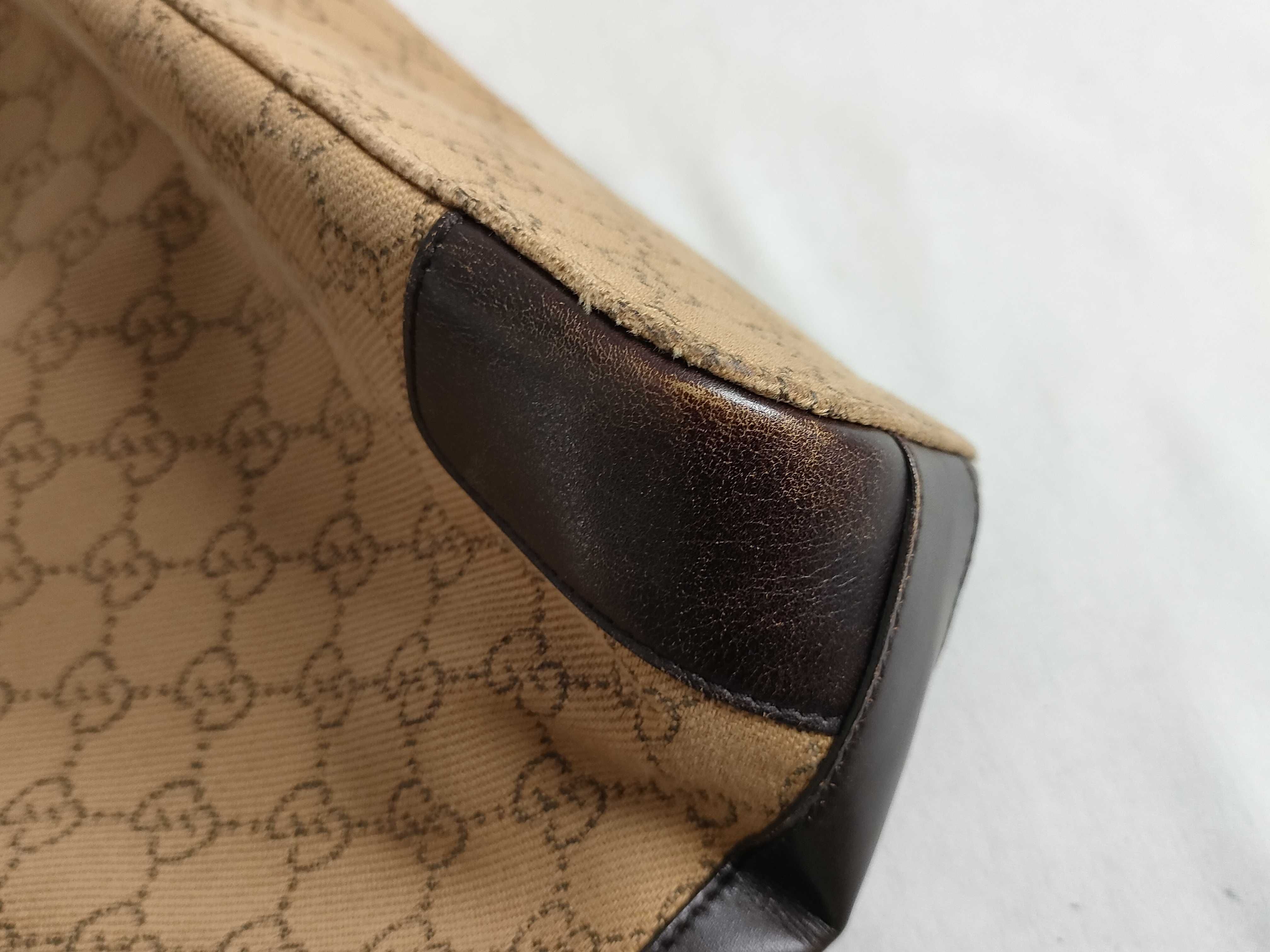 GG Canvas Shoulder Bag, Leather, Brown (143744) — view 15
