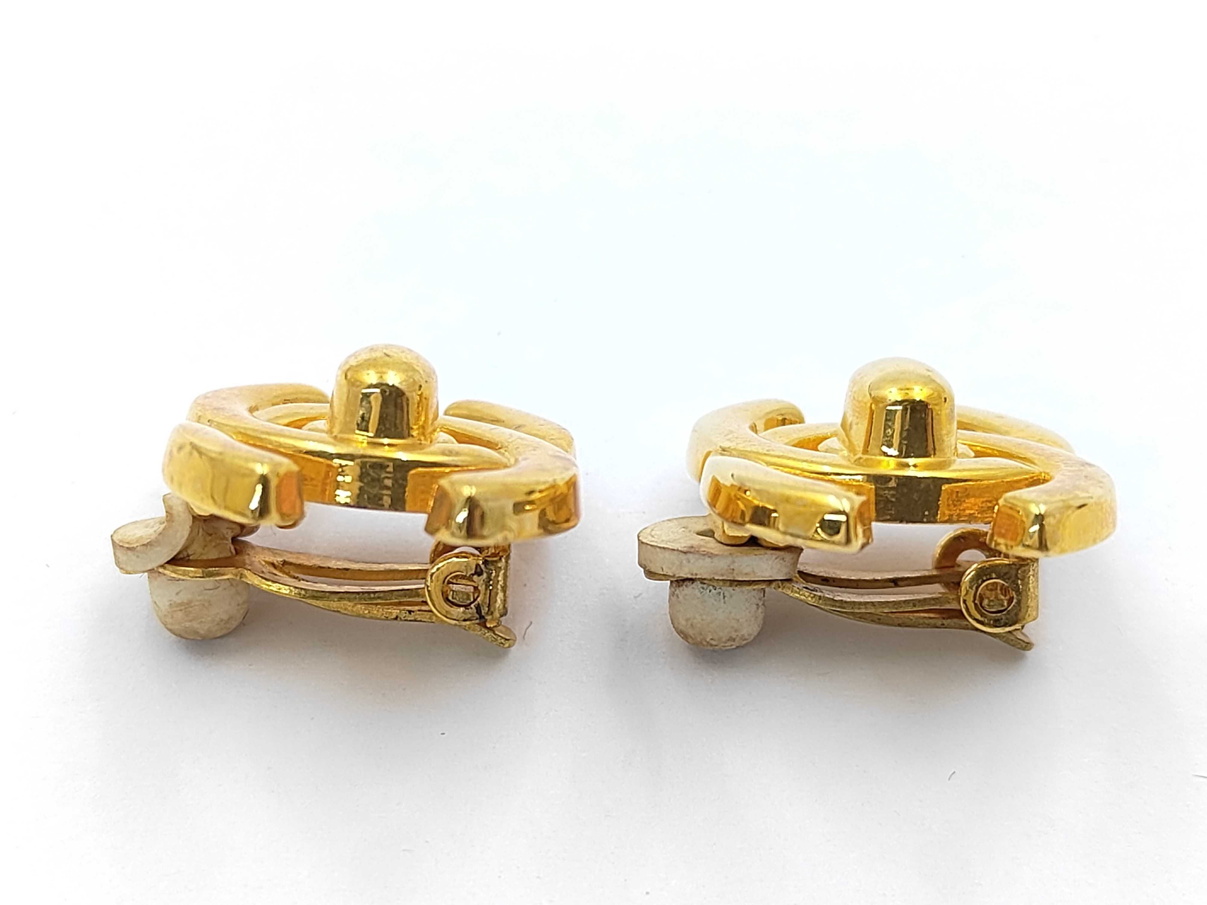 earrings with box, featuring the Coco Mark (turn-lock) design. — view 3