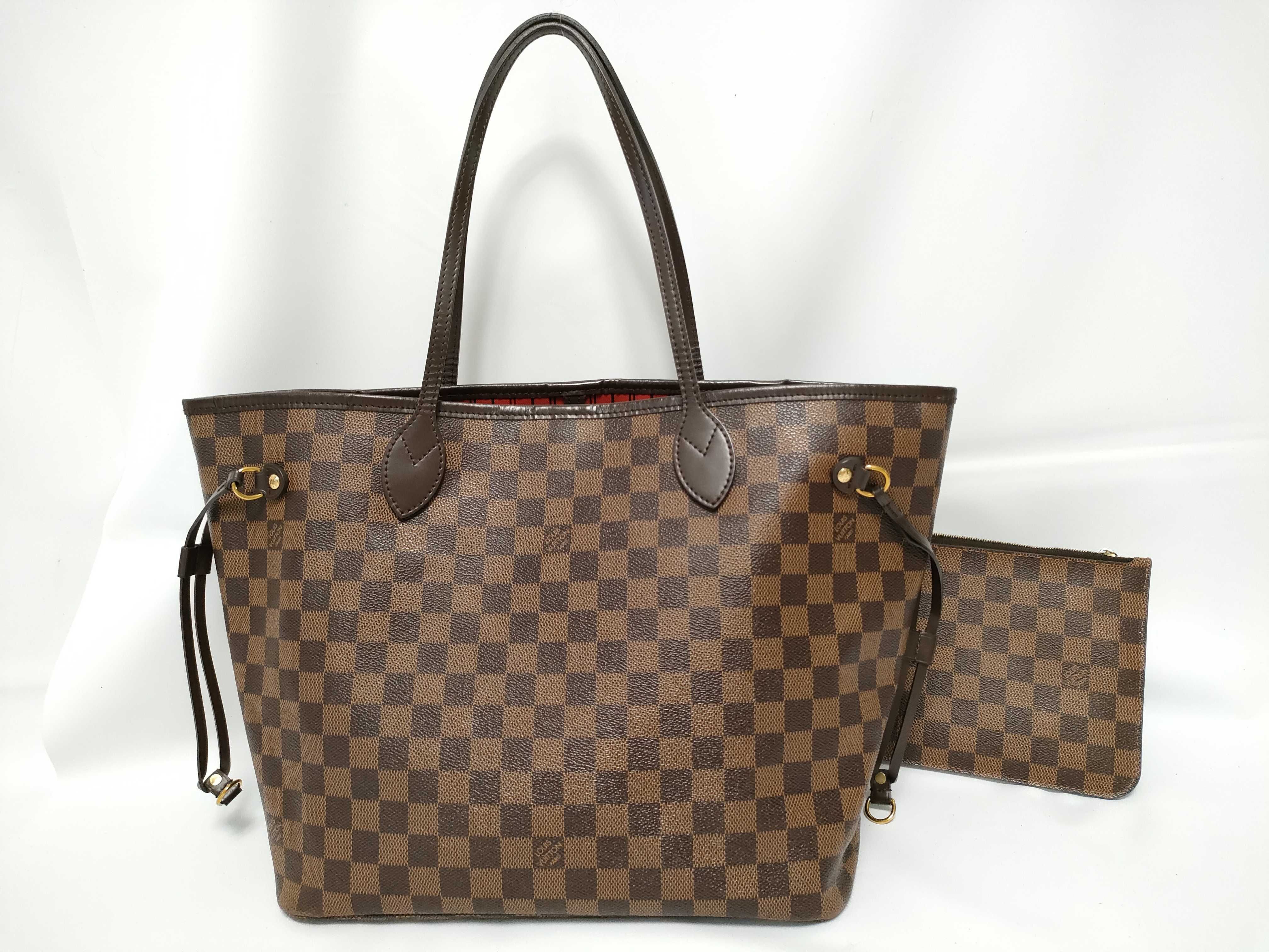 Damier Neverfull MM N41358 SF5124 Brown Pouch Handbag
