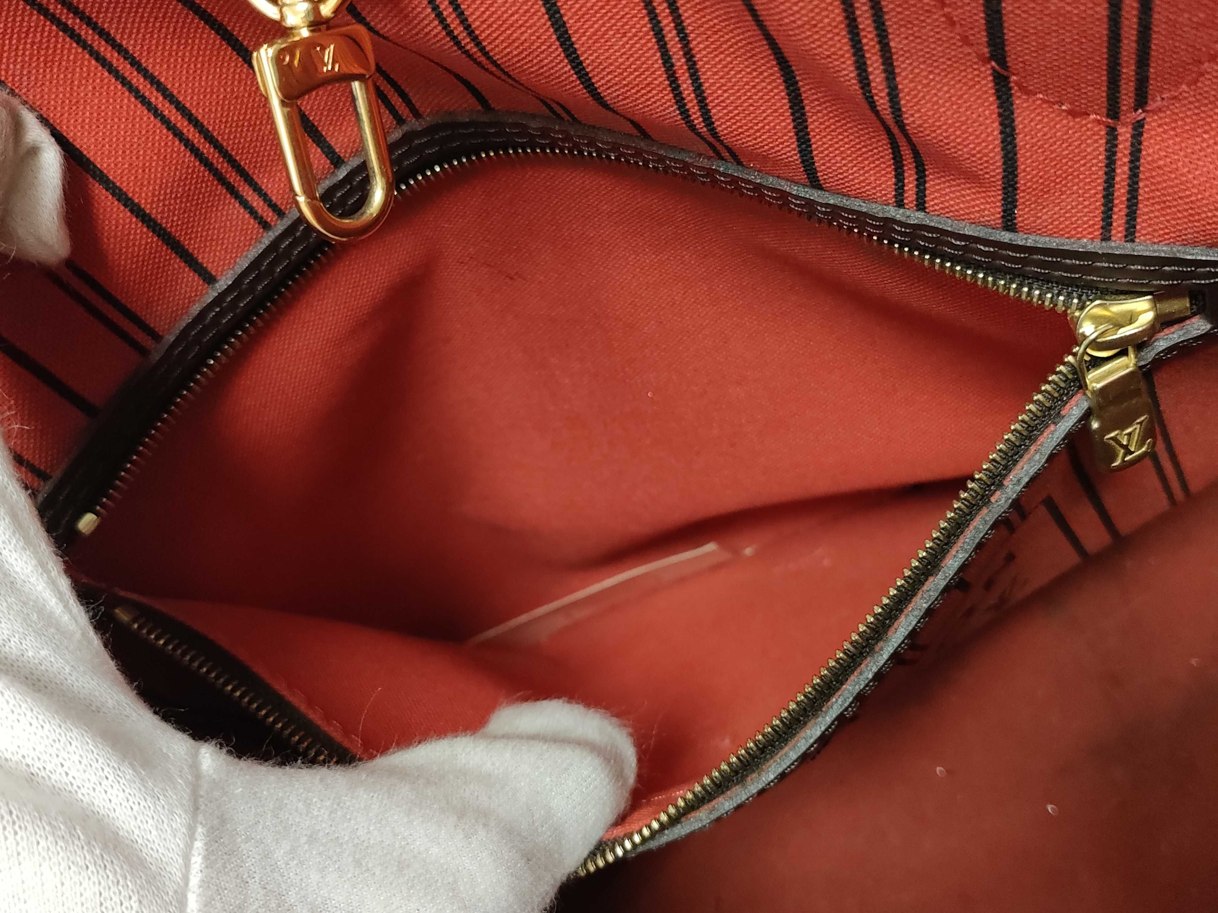Damier Neverfull MM N41358 SF5124 Brown Pouch Handbag — view 12
