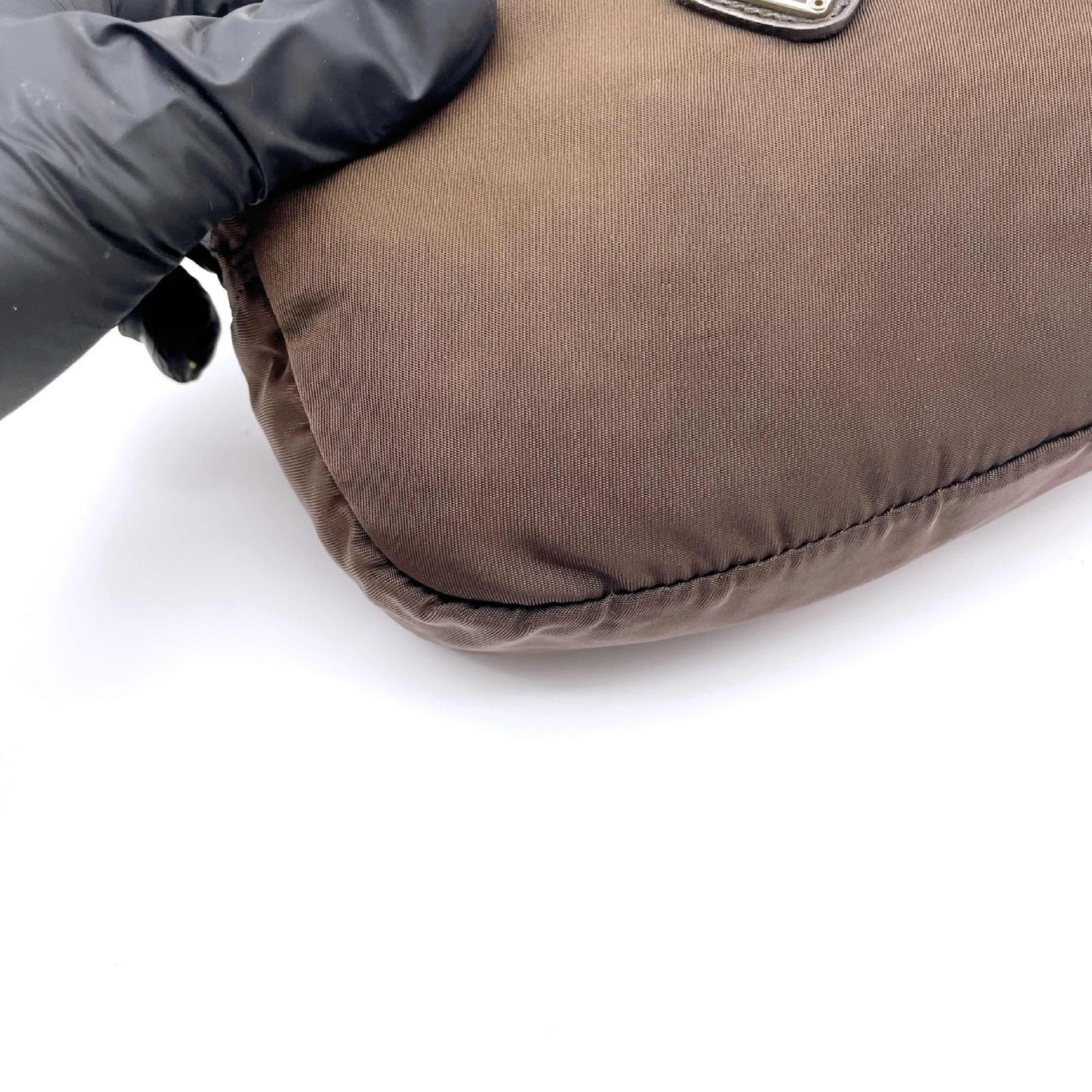 Nylon Triangle Logo Pouch — view 7