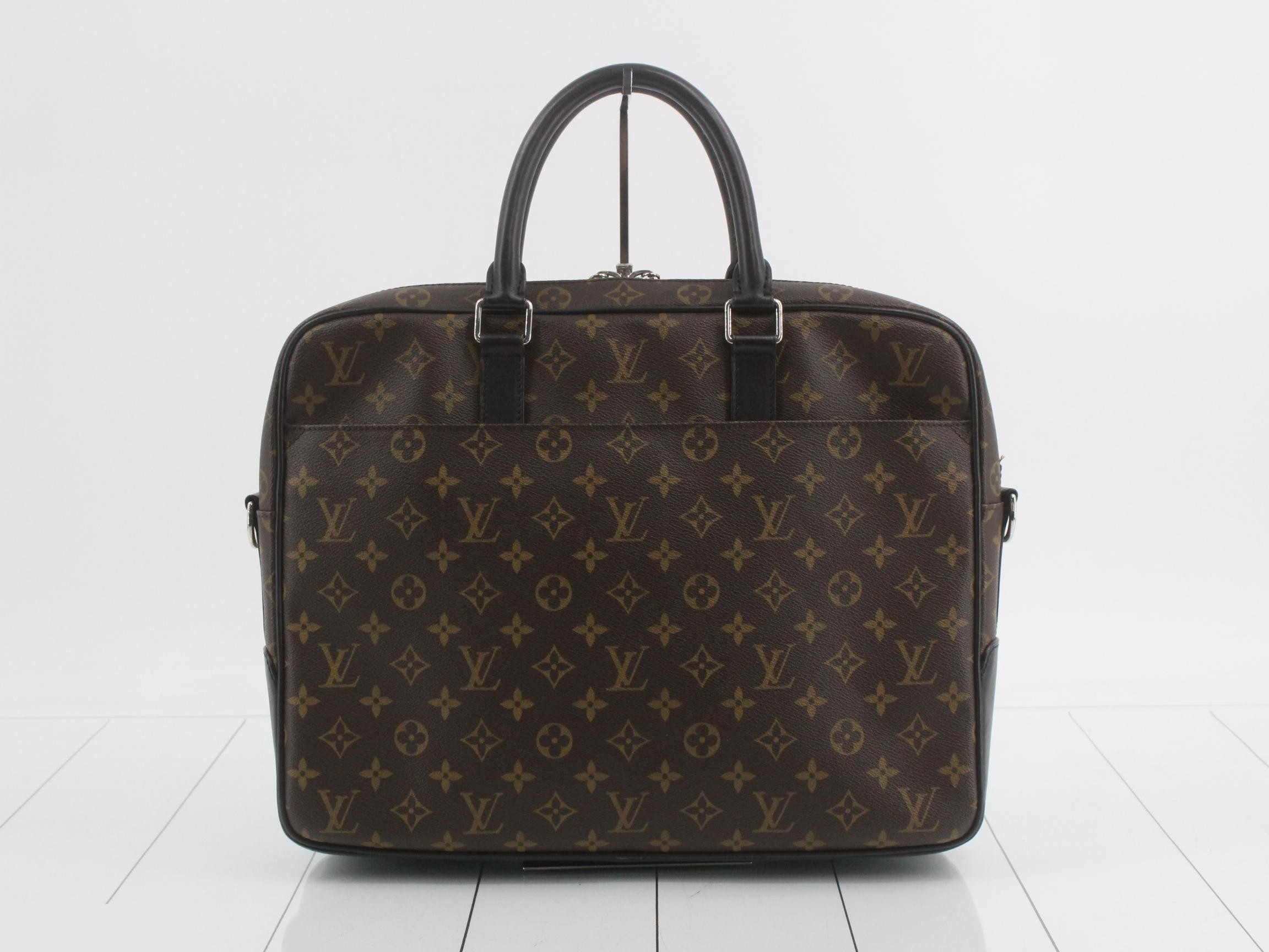 Monogram Macassar Soft Briefcase 2-Way Business Bag — view 2