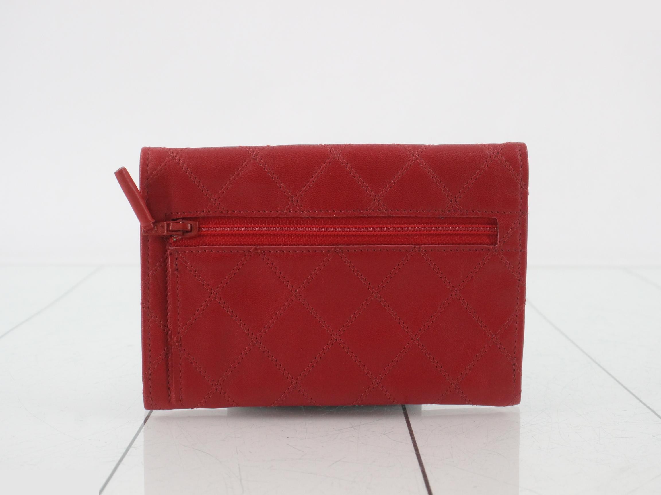 Bicolore Compact Wallet, Lambskin, Red, Series 1, Box, Card, and Sticker Included — view 2