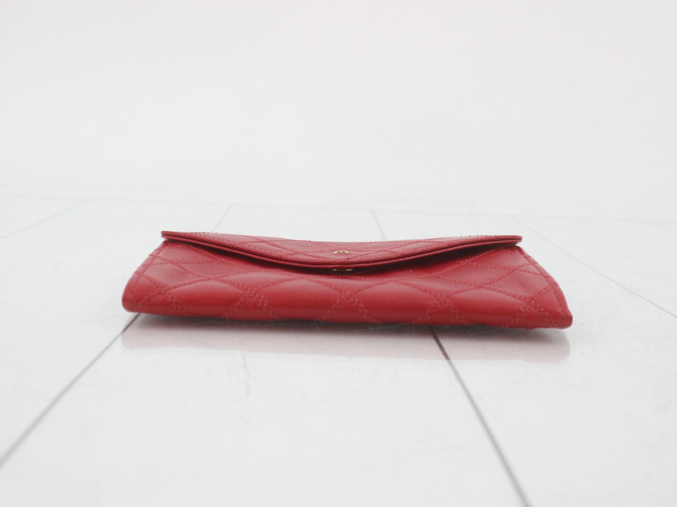 Bicolore Compact Wallet, Lambskin, Red, Series 1, Box, Card, and Sticker Included — view 3