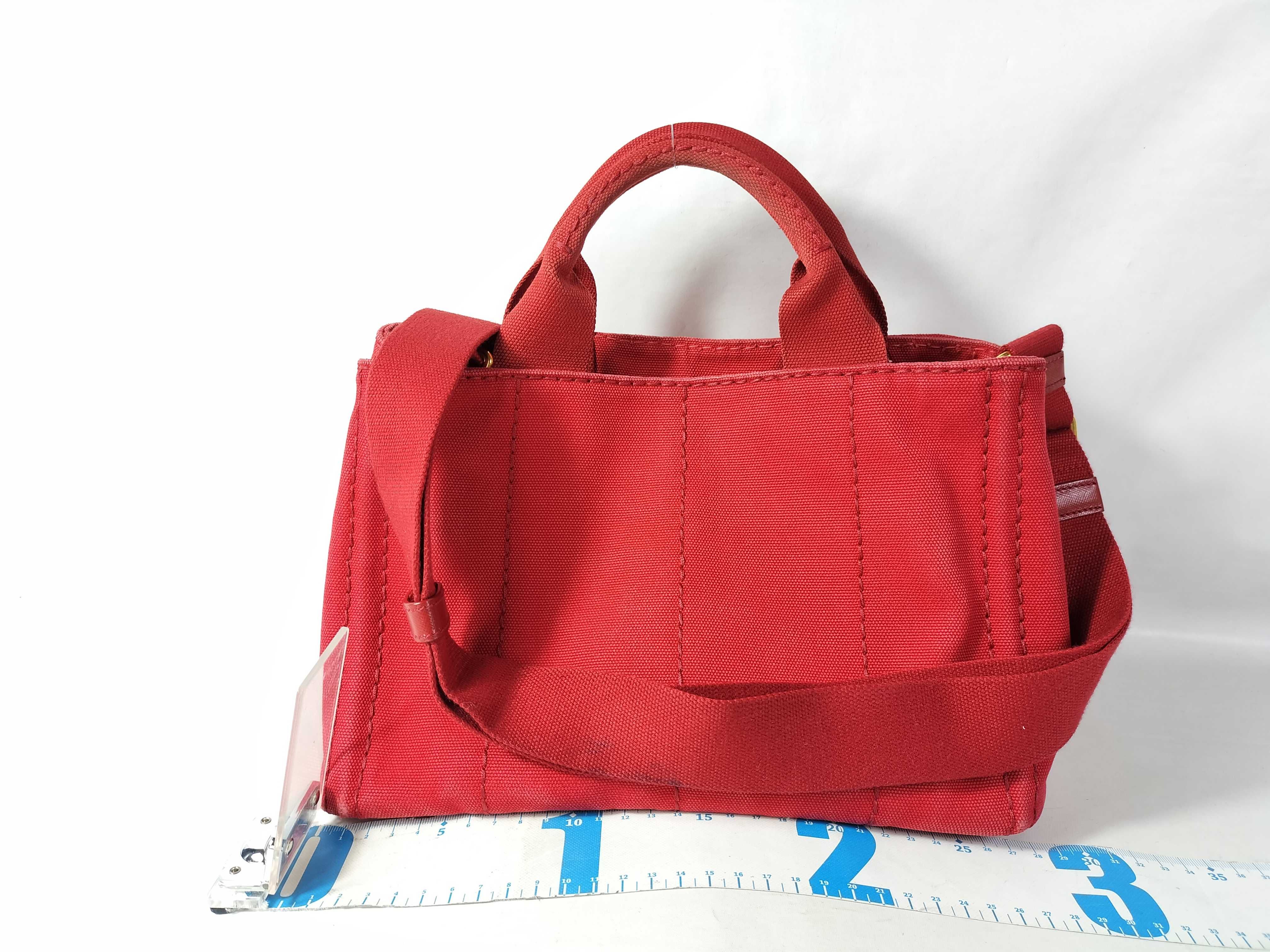 Canapa Mini Handbag with Shoulder Strap, Red — view 2