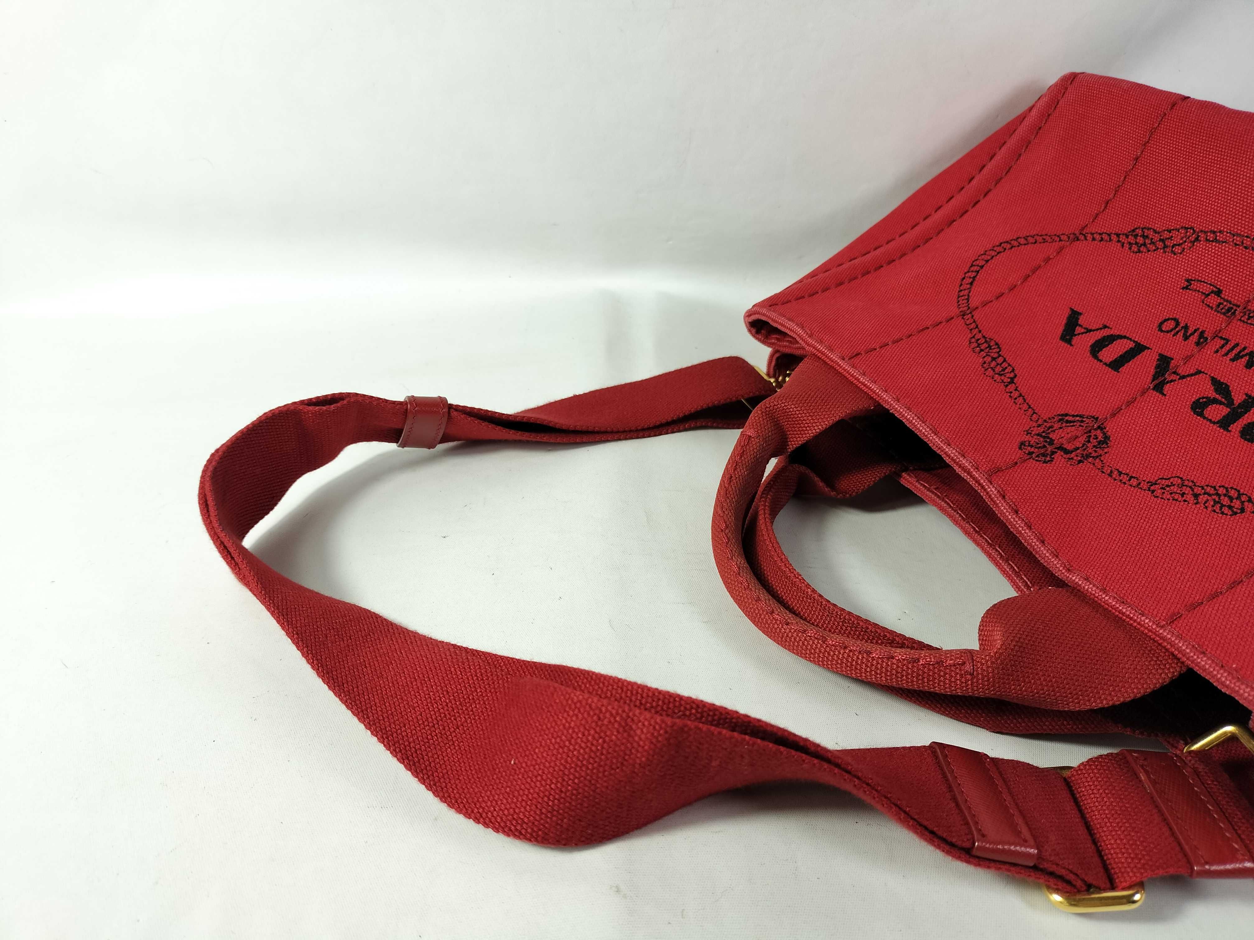 Canapa Mini Handbag with Shoulder Strap, Red — view 3