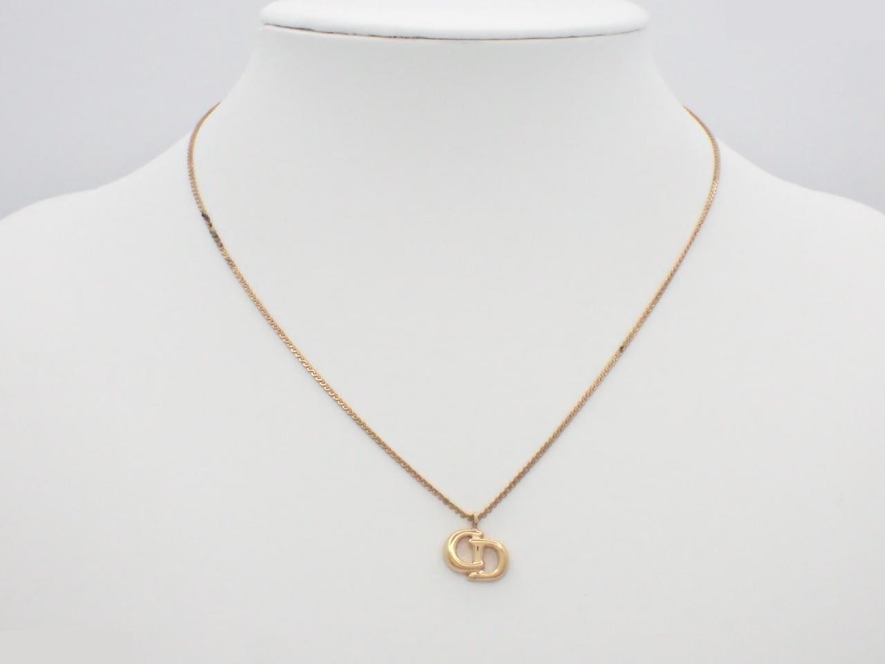 CD logo GP necklace, chain approximately 44cm — view 3
