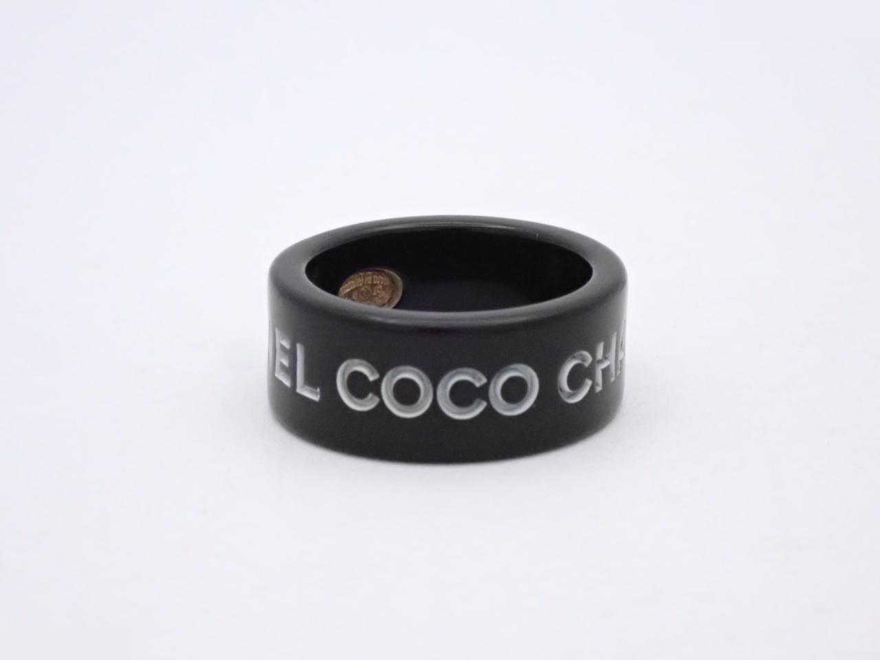 ring, plastic, black, size #13 — view 2