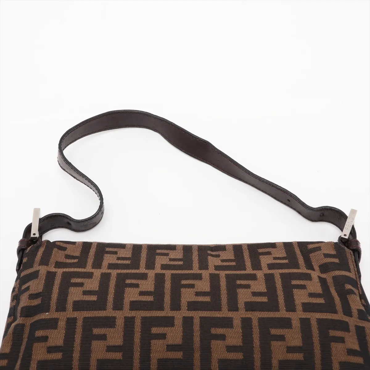 Zucca Mamma Bucket Canvas x Leather Shoulder Bag, Brown, 26424 — view 6