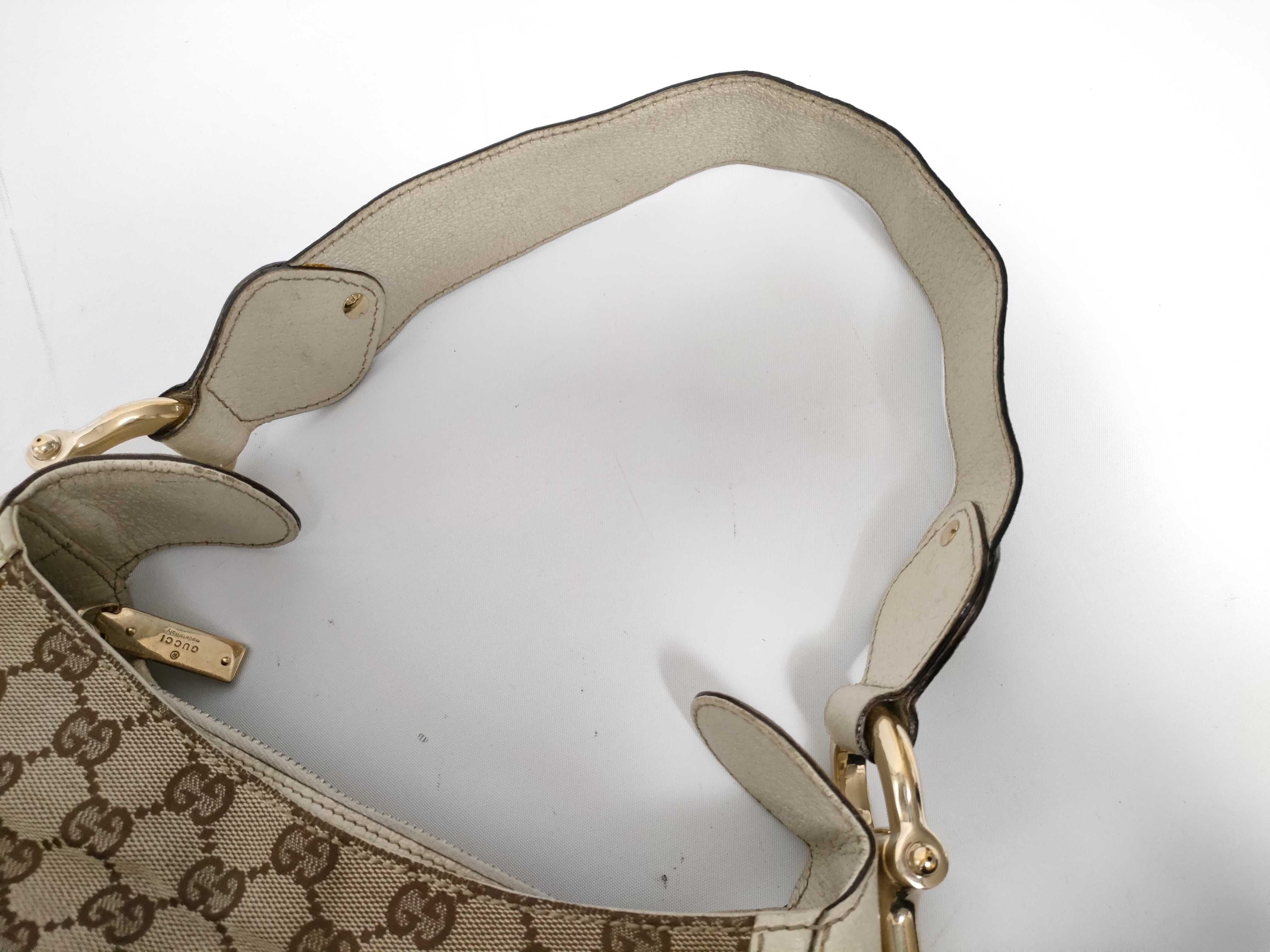 GG Canvas White Canvas GG Monogram Shoulder Bag — view 4