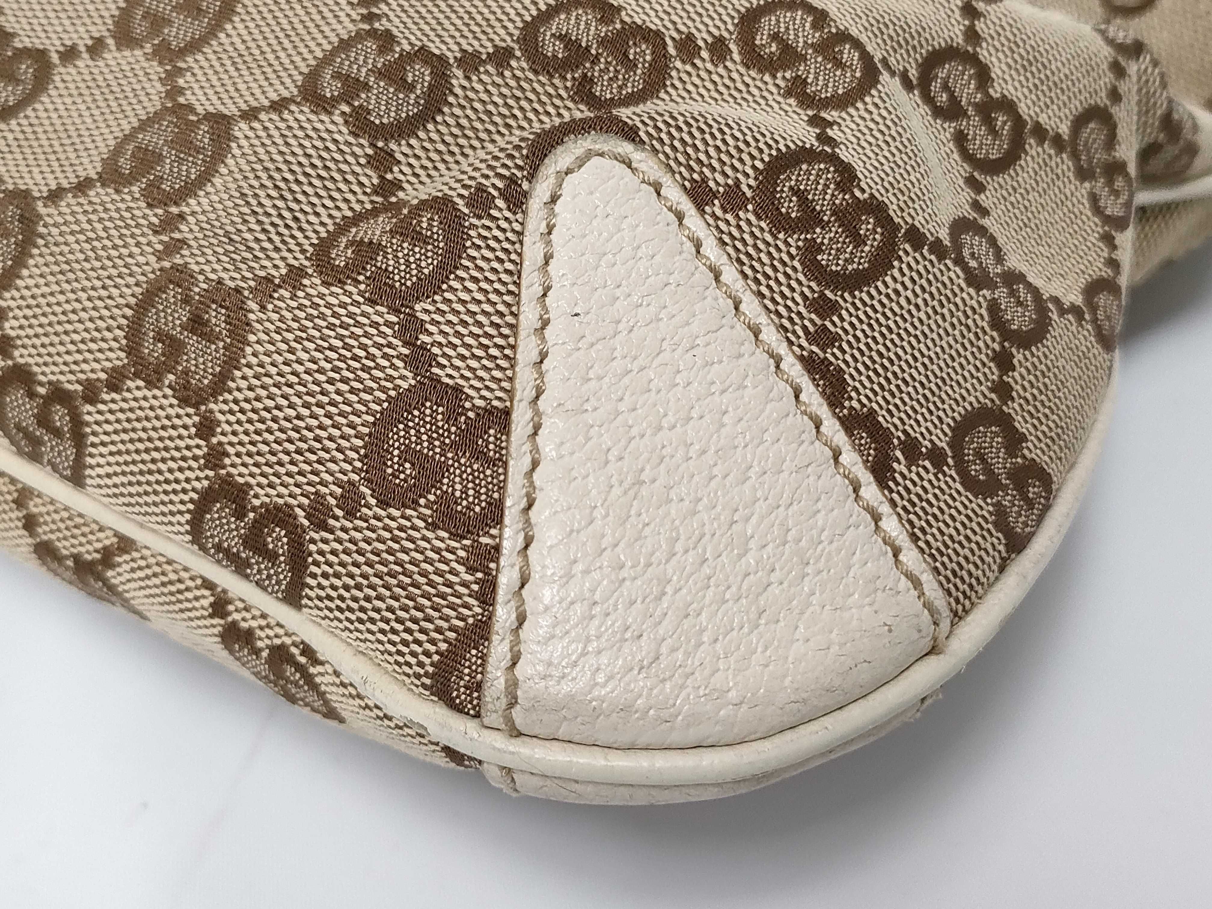 GG Canvas White Canvas GG Monogram Shoulder Bag — view 6