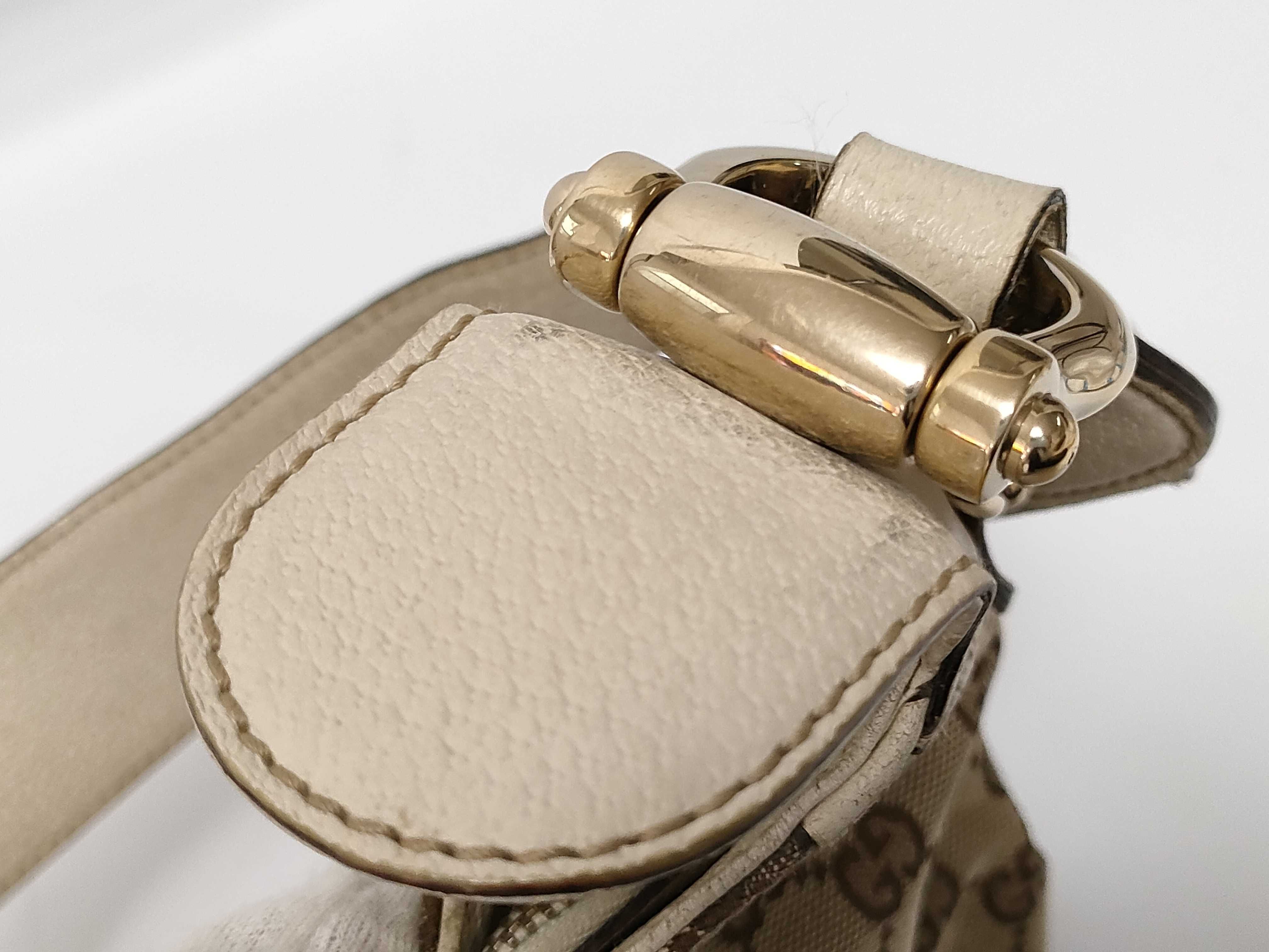 GG Canvas White Canvas GG Monogram Shoulder Bag — view 7