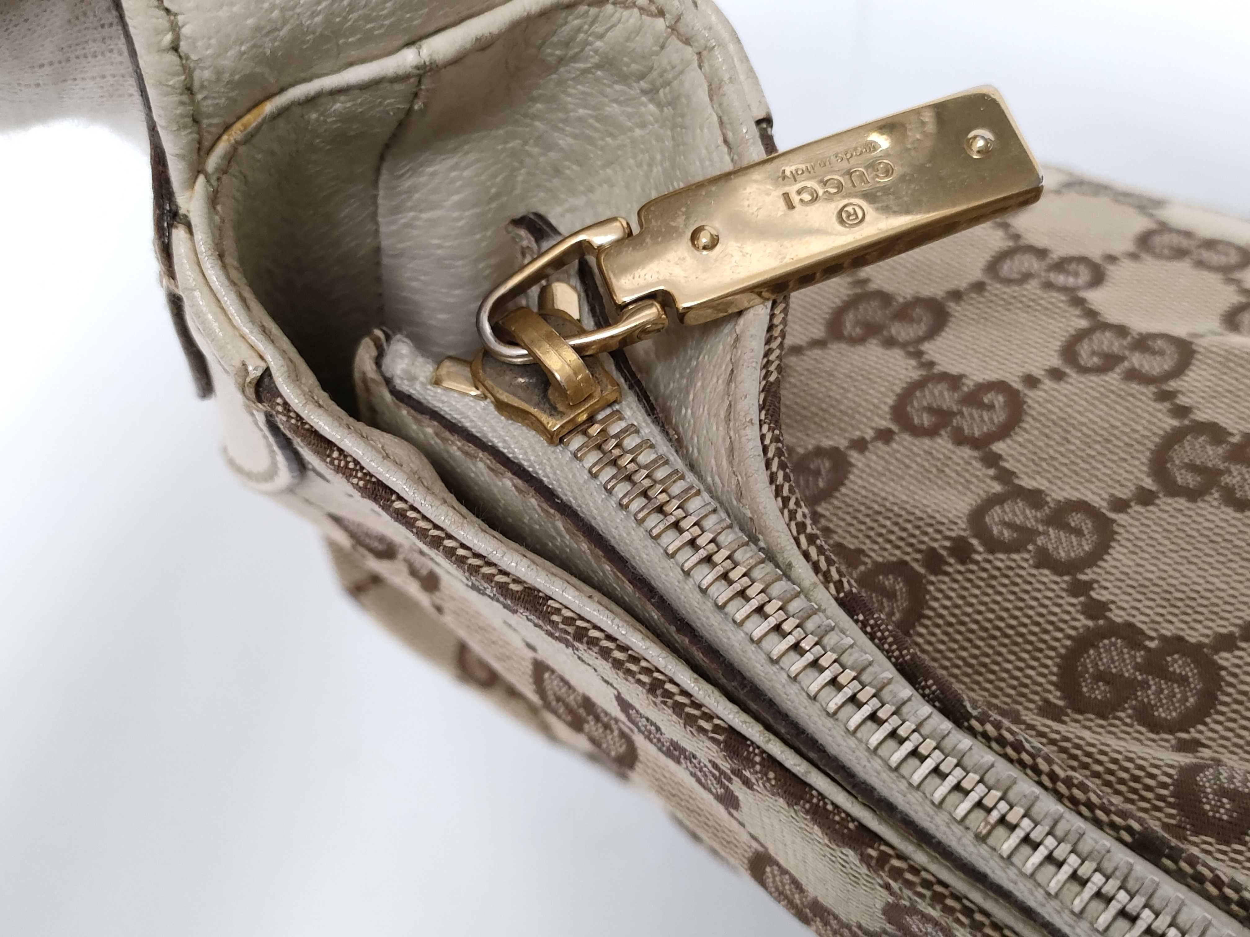 GG Canvas White Canvas GG Monogram Shoulder Bag — view 8