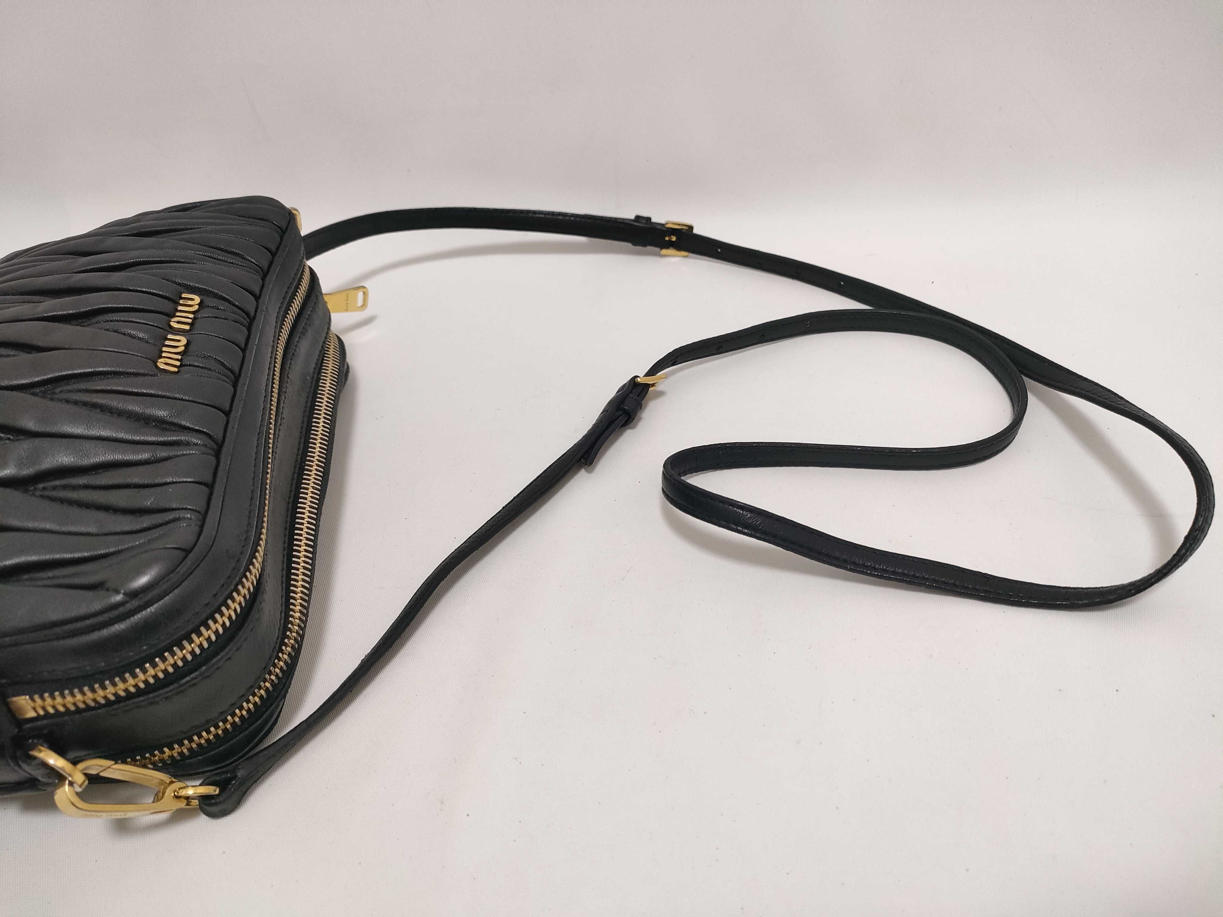 Matelassé Leather Shoulder Bag, Black, Serial Number — view 3