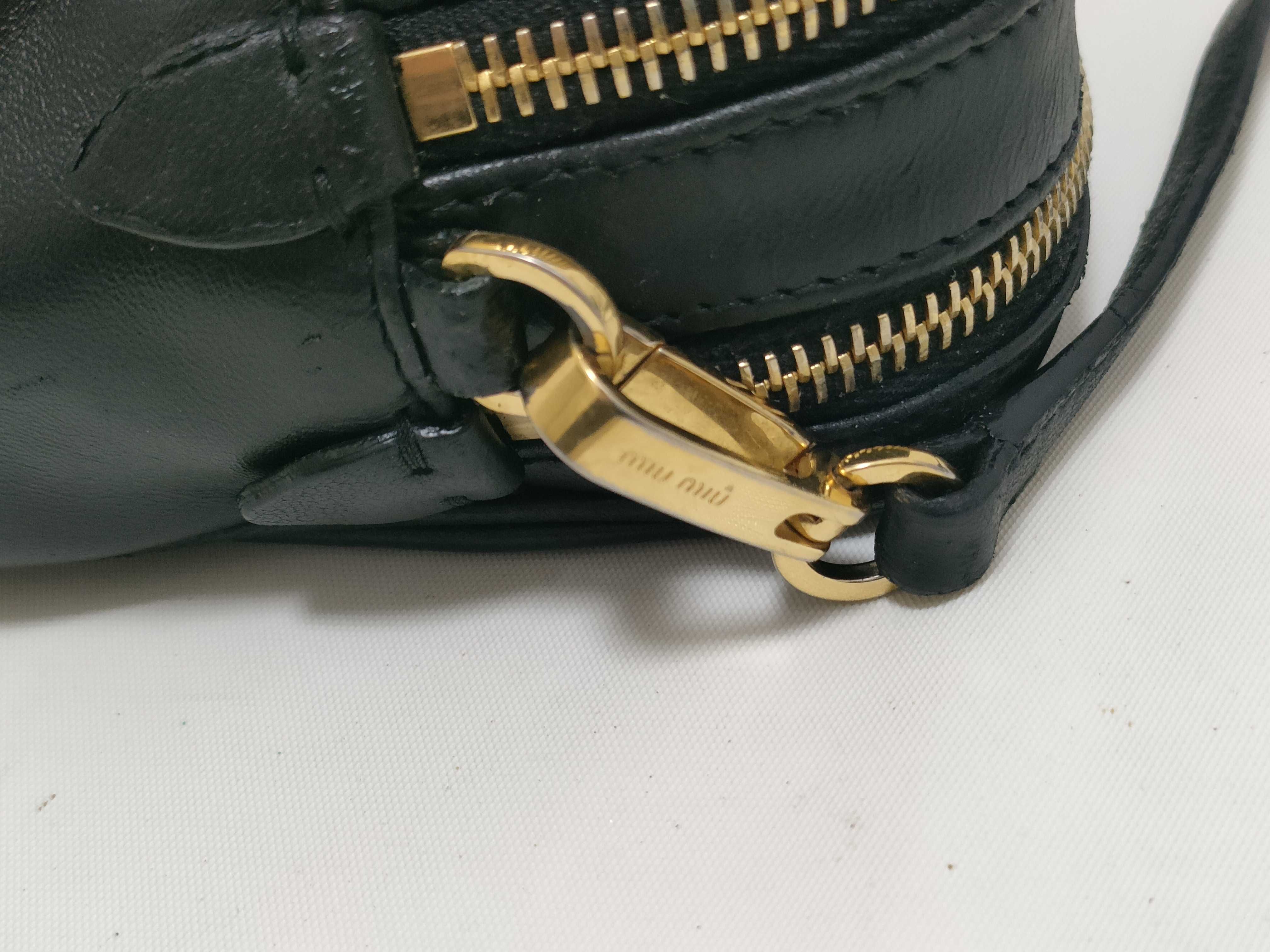 Matelassé Leather Shoulder Bag, Black, Serial Number — view 5