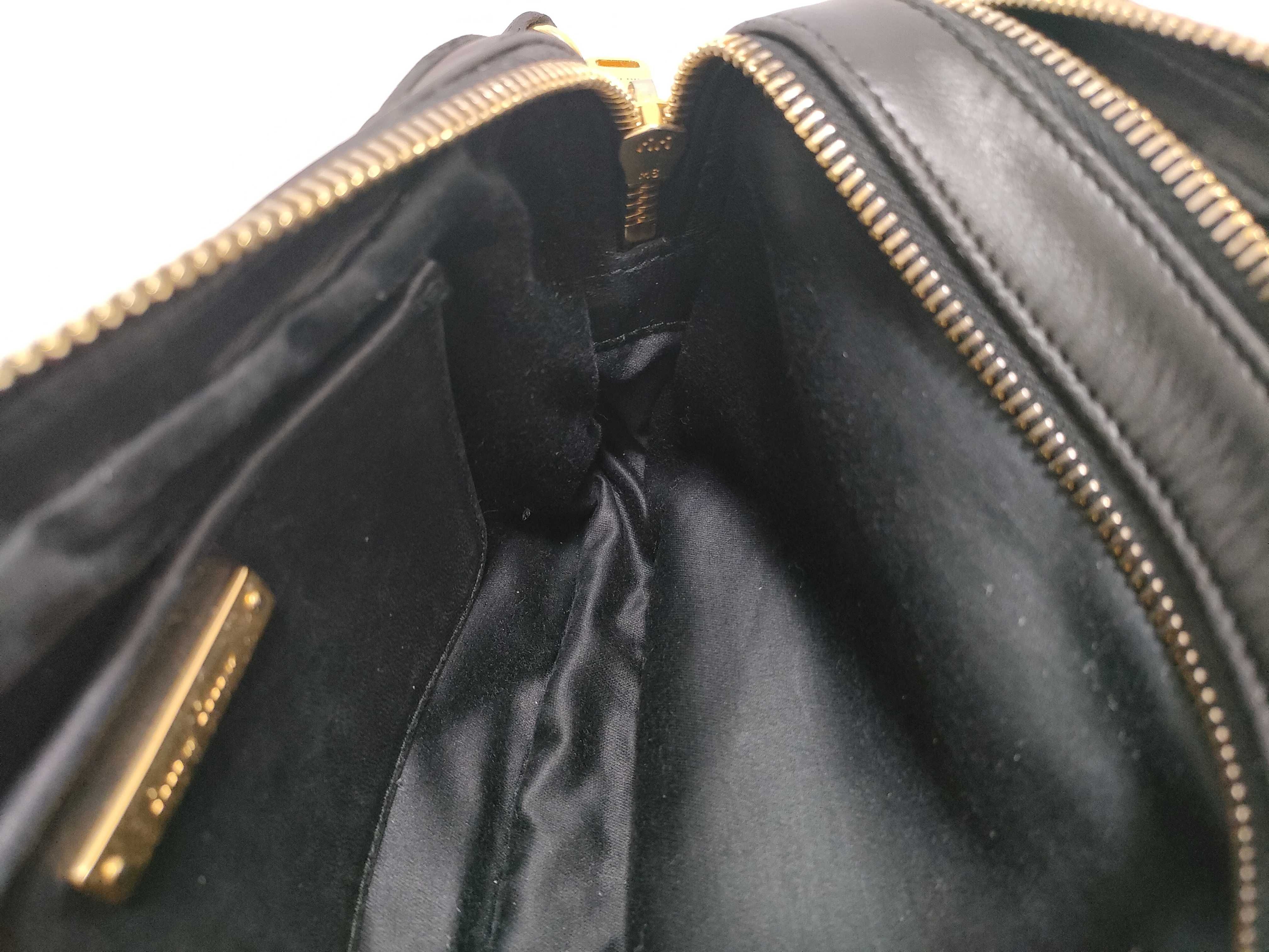 Matelassé Leather Shoulder Bag, Black, Serial Number — view 9