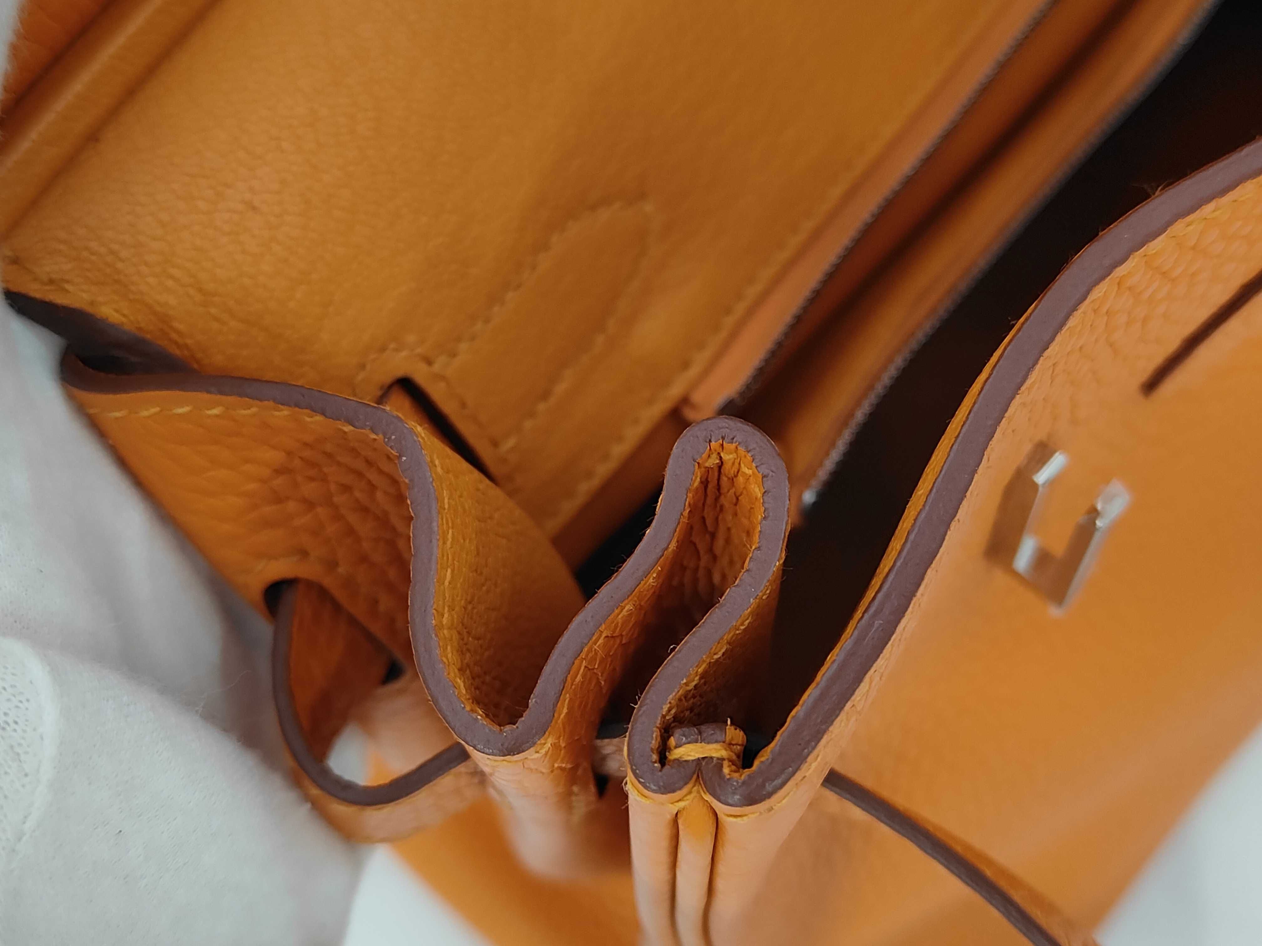 Birkin 30 Apricot Taurillon Clemence Leather Silver Hardware C Stamp Handbag — view 13