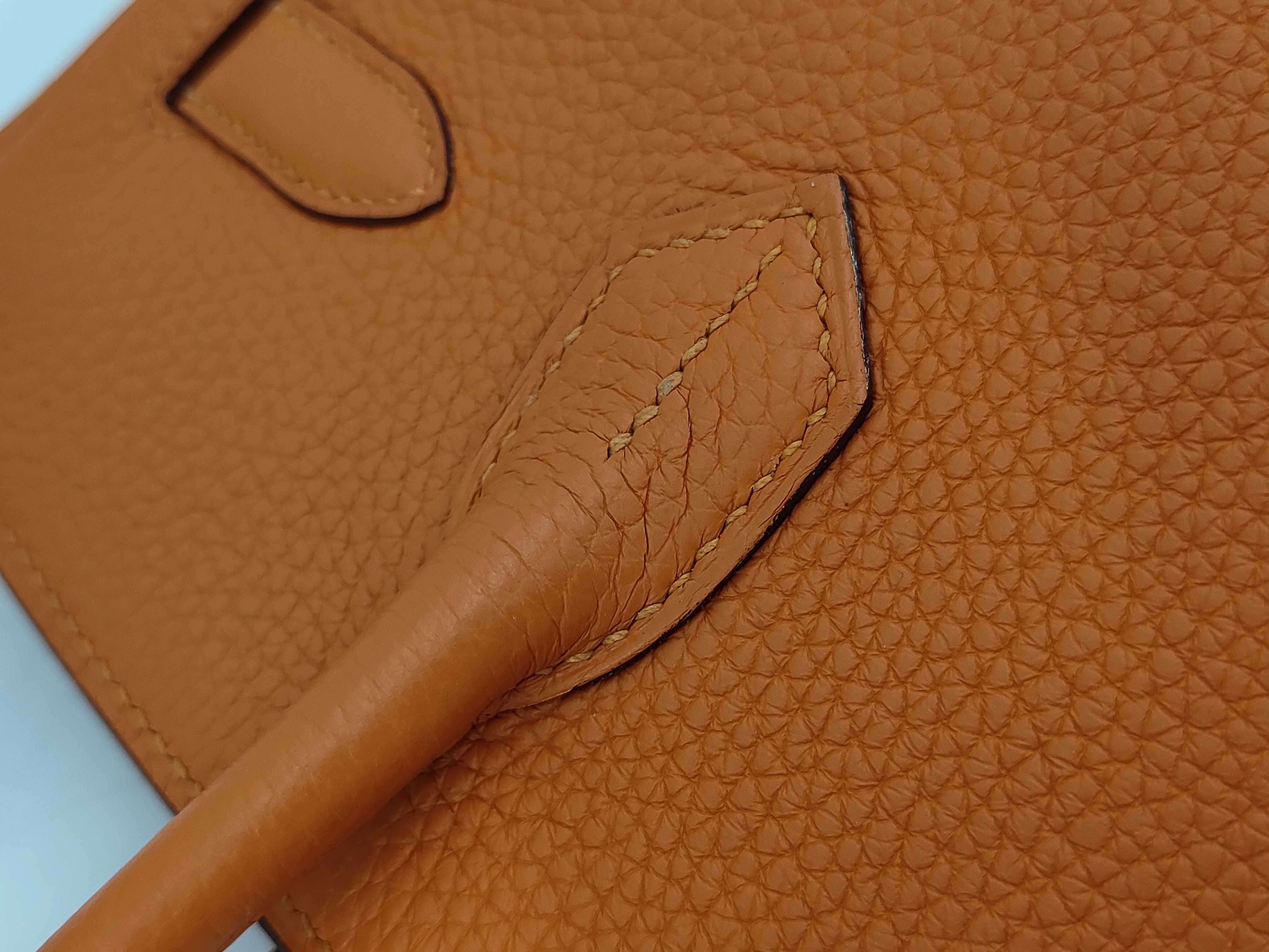 Birkin 30 Apricot Taurillon Clemence Leather Silver Hardware C Stamp Handbag — view 7