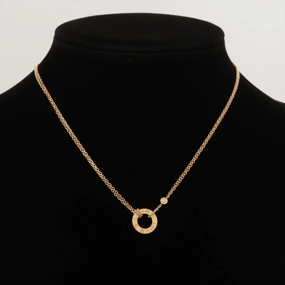 Love Circle 2P Diamond Necklace 750(YG) 6.3g PFT682 — view 5