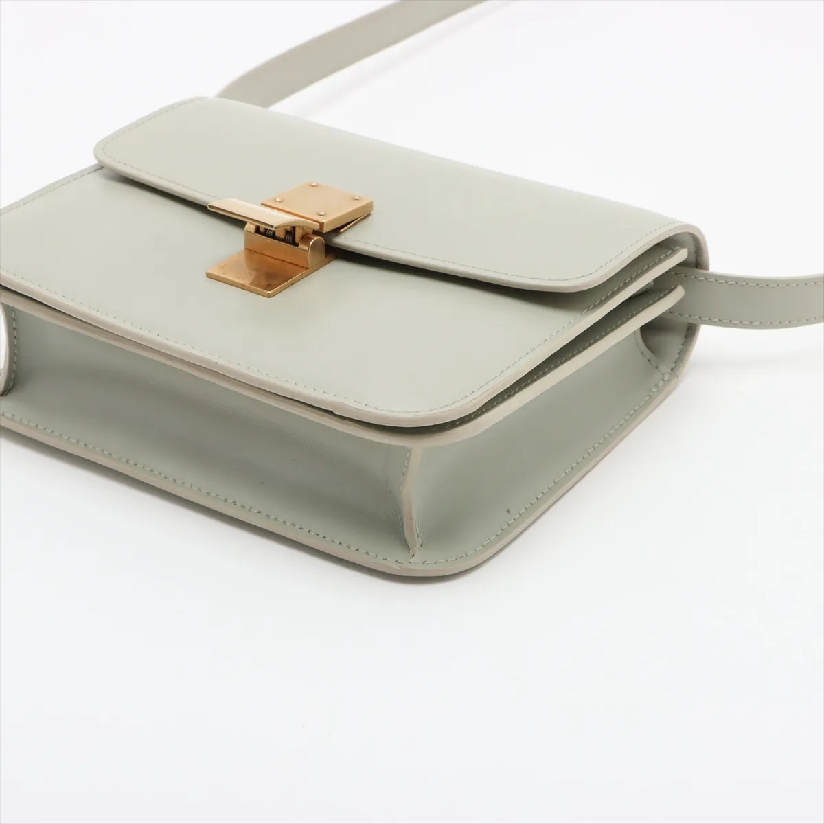 Classic Box Small Leather Shoulder Bag Green F Mark — view 3