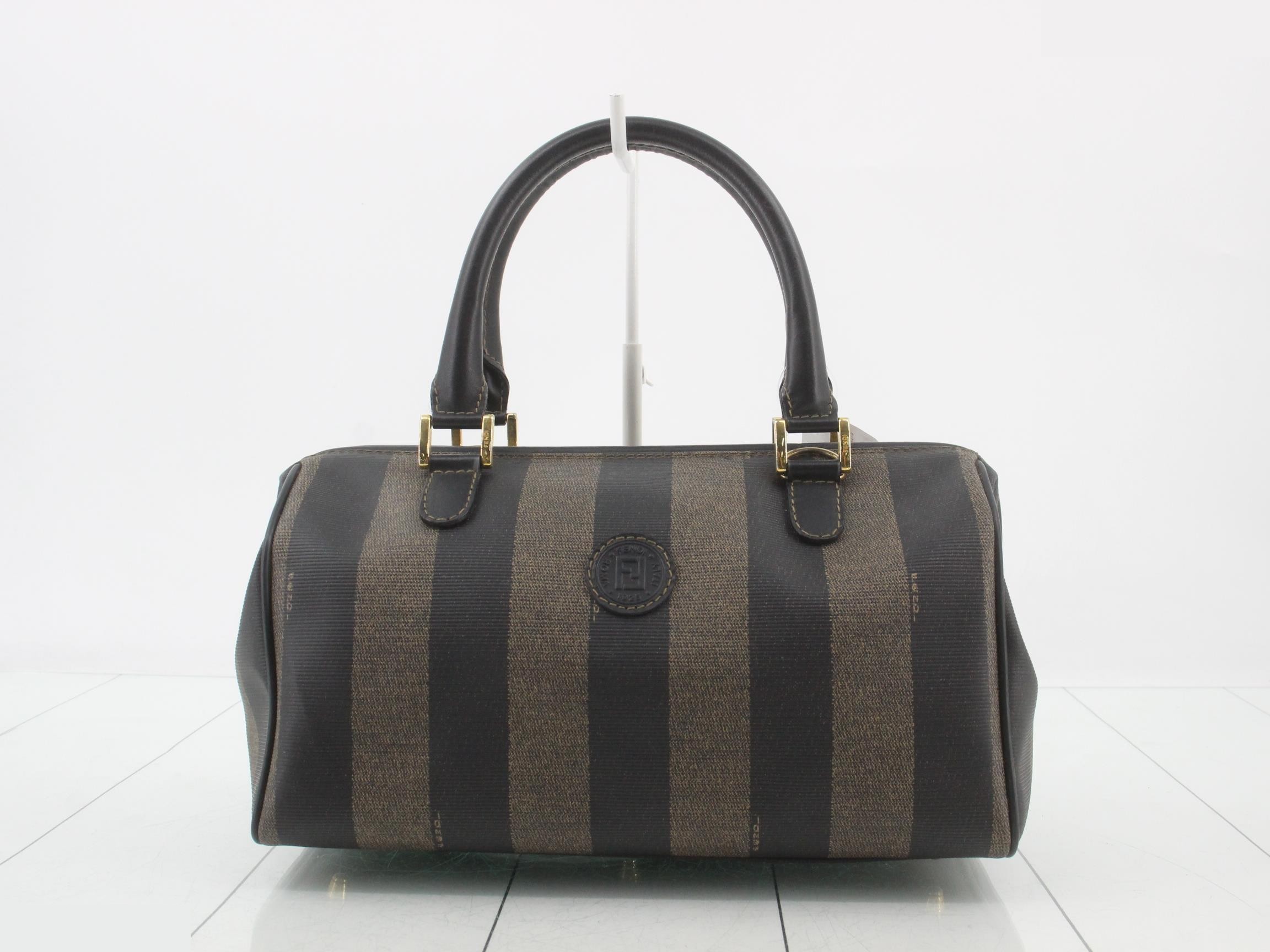 Pecan Boston Bag, PVC/Leather, Brown